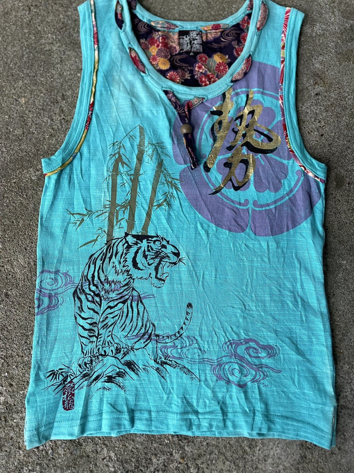 Japanese Brand Y2K Japanese Brand Traditional Sukajan Tanktop Art Tiger Size US S / EU 44-46 / 1 - 3 Thumbnail