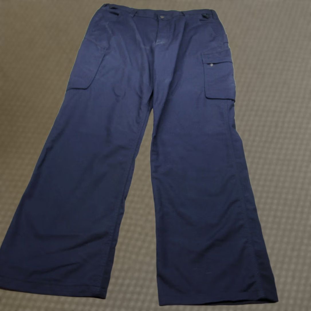 Carhartt Carhartt Pants Mens 36 36x31 Navy Rugged Loose Fit Cargo Pockets Work Bootcut Size US 36 / EU 52 - 1 Thumbnail