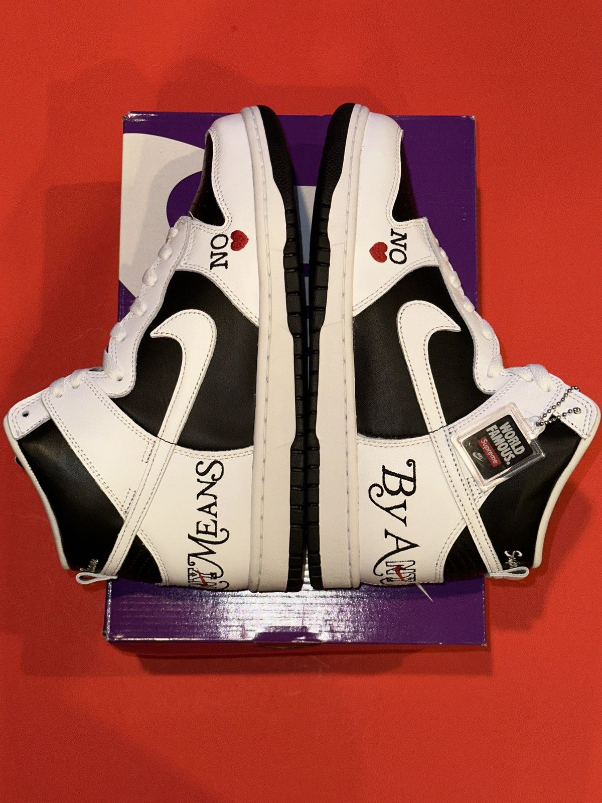 Nike SB Nike SB Dunk Highs Supreme NY By Any Means Storm Trooper Size US 9 / EU 42 - 3 Thumbnail