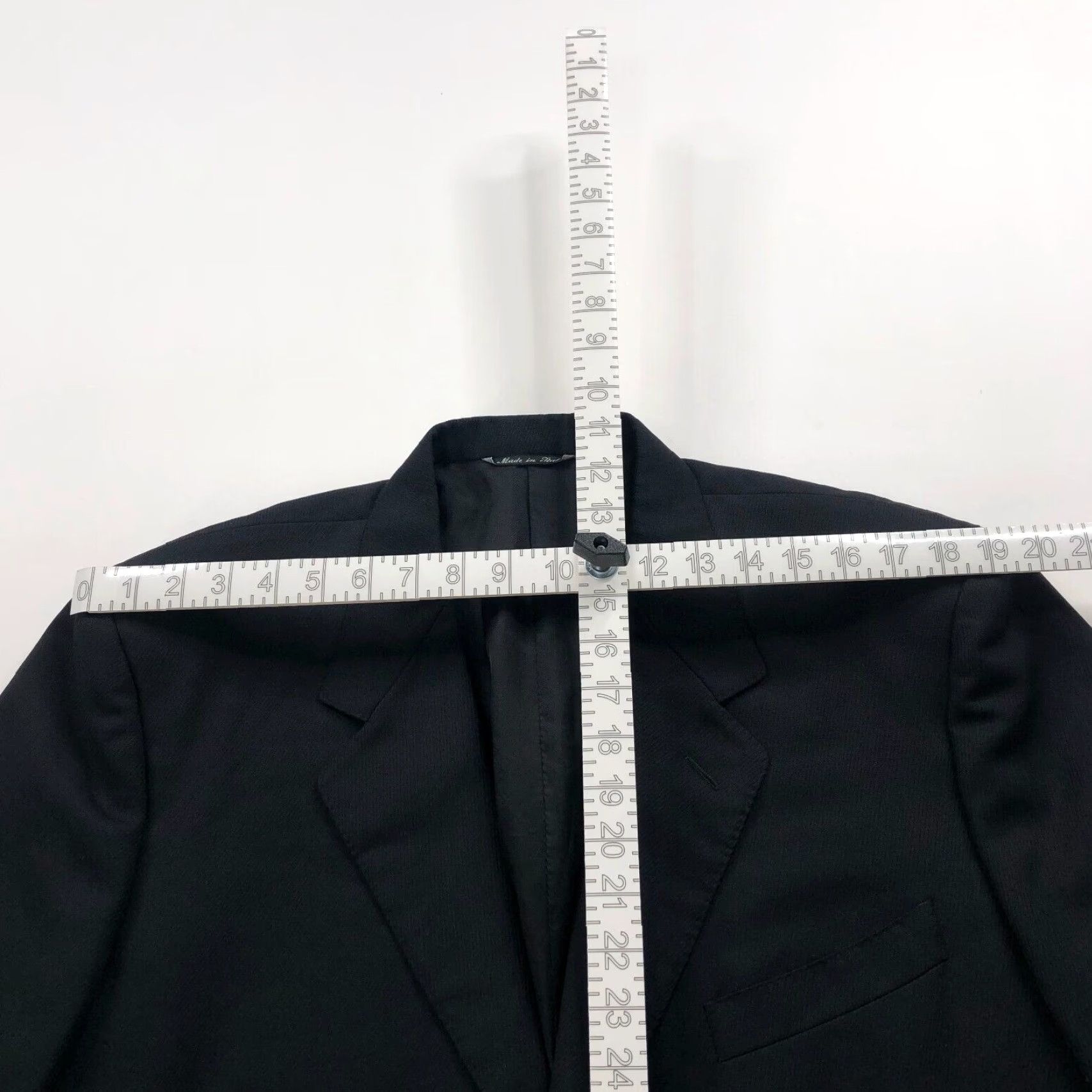 Canali Canali Blazer Sport Coat Jacket Black Striped 100% Wool Three Button Notch Lapel Single-Breasted 44 US 54 EUR Men’s" Size 44R - 4 Thumbnail