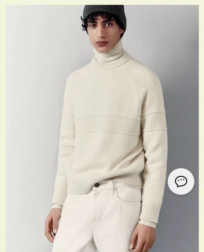 Loro Piana LORO PIANA Winter holiday cashmere thick knit sweater Size L / US 10 / IT 46 - 4 Thumbnail