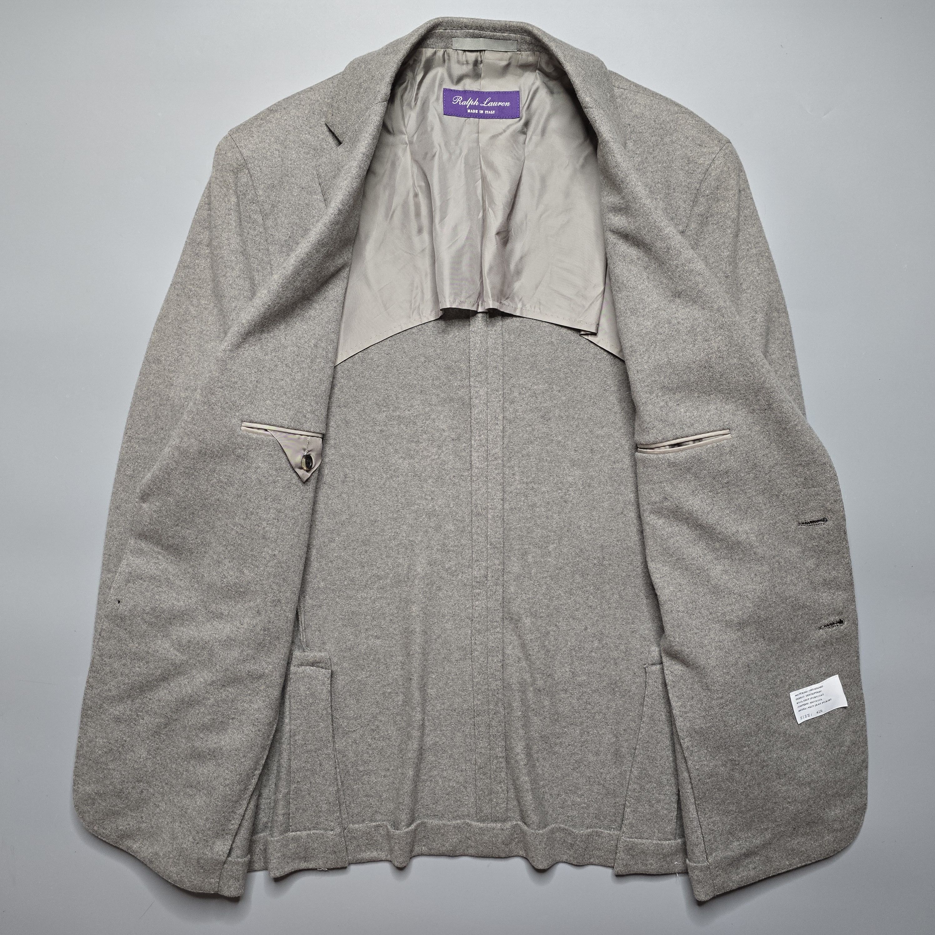 Ralph Lauren Purple Label Ralph Lauren Purple Label - Gray Wool Flannel Sport Jacket Size 42R - 3 Thumbnail
