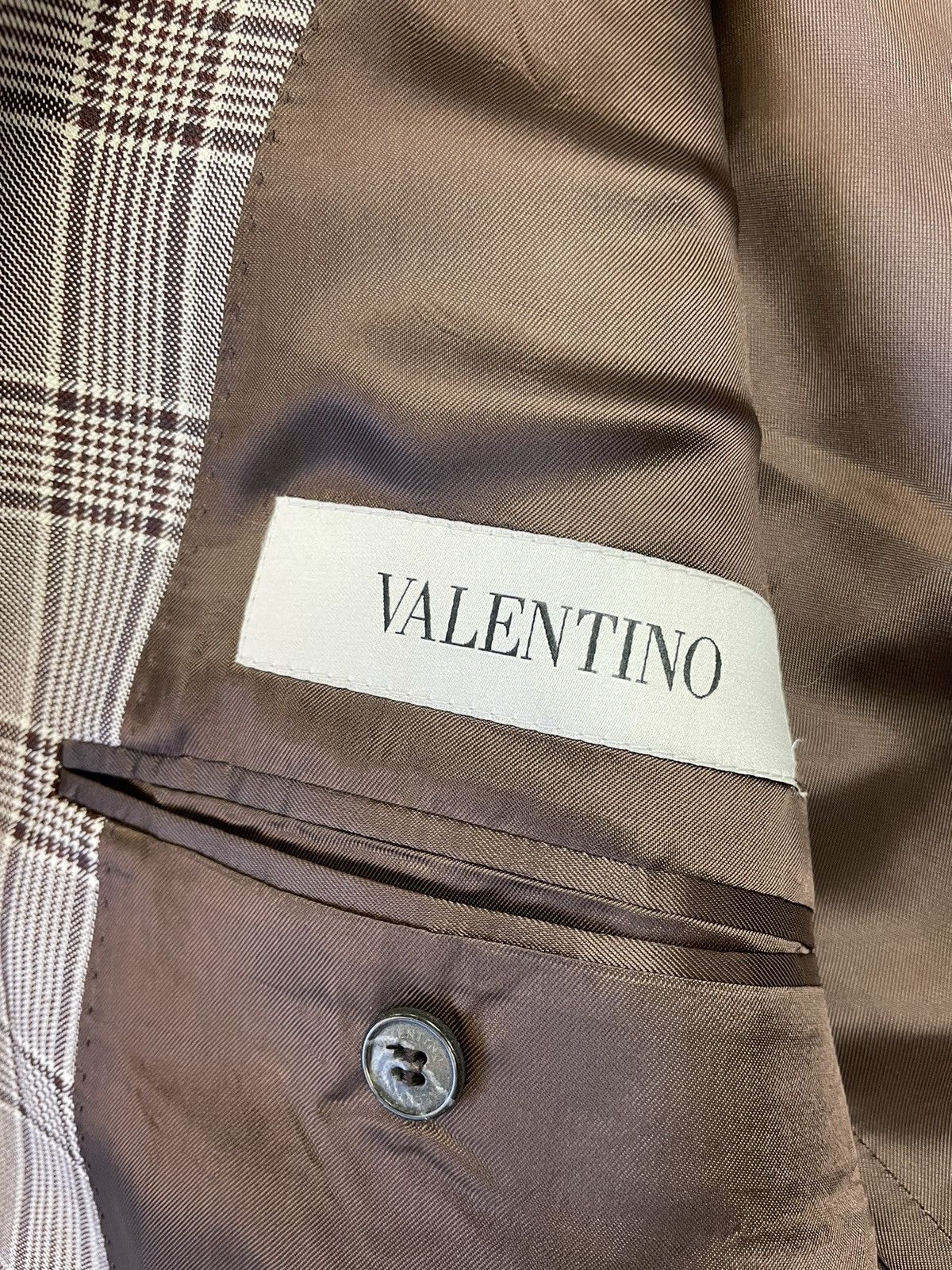 Valentino Check Print Wool & Silk Jacket Size 42R - 9 Thumbnail