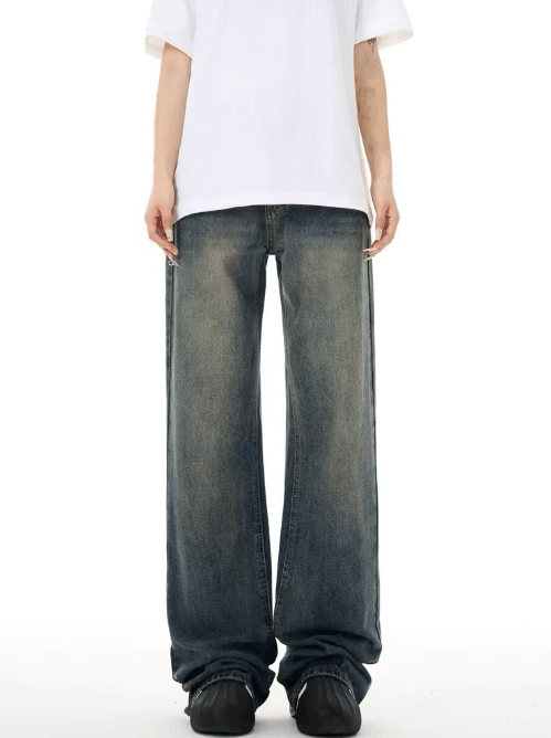 Japanese Brand × Jean High Street Washed Distressed Loose Straight Bootcut Jeans Size US 32 / EU 48 - 5 Thumbnail