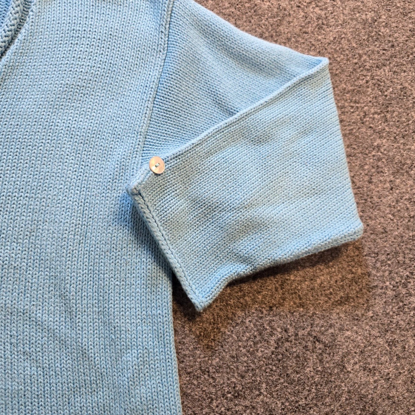 Vintage Lulu B Sweater Womens Large Blue Buttons Artsy Chunky Knit Round Neck Casual Size L / US 10 / IT 46 - 4 Thumbnail