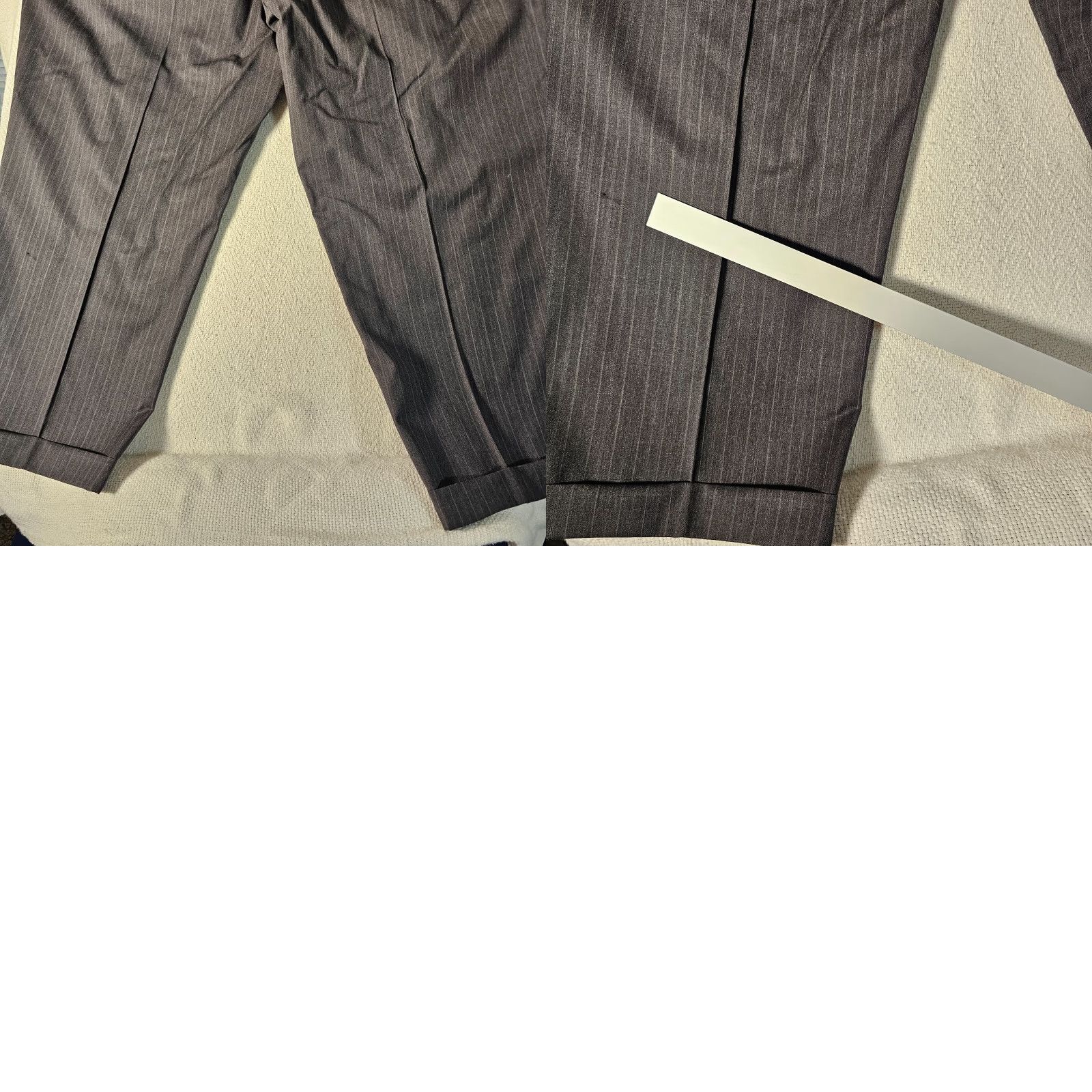 Joseph VINTAGE Joseph & Feiss Wool Dress Pants Men 50 Regular Gray Striped Formal Business Casual Size US 34 / EU 50 - 8 Thumbnail