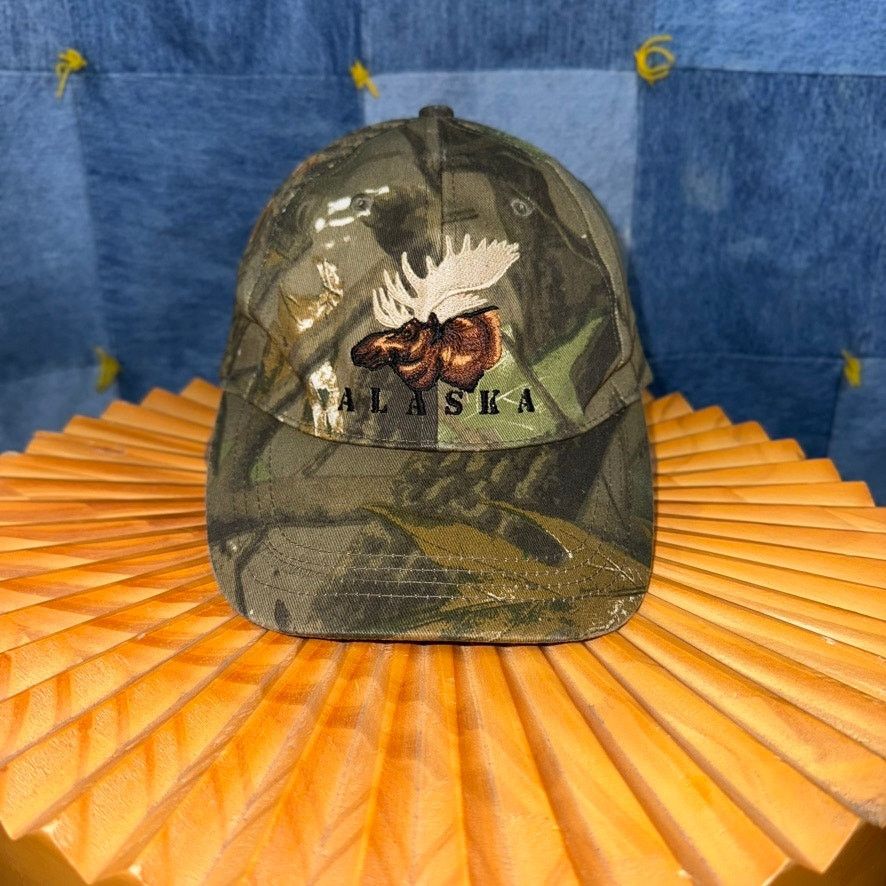 Vintage OSFA - Vintage Y2K Alaska moose embroider real tree 00s hat Size ONE SIZE - 1 Thumbnail