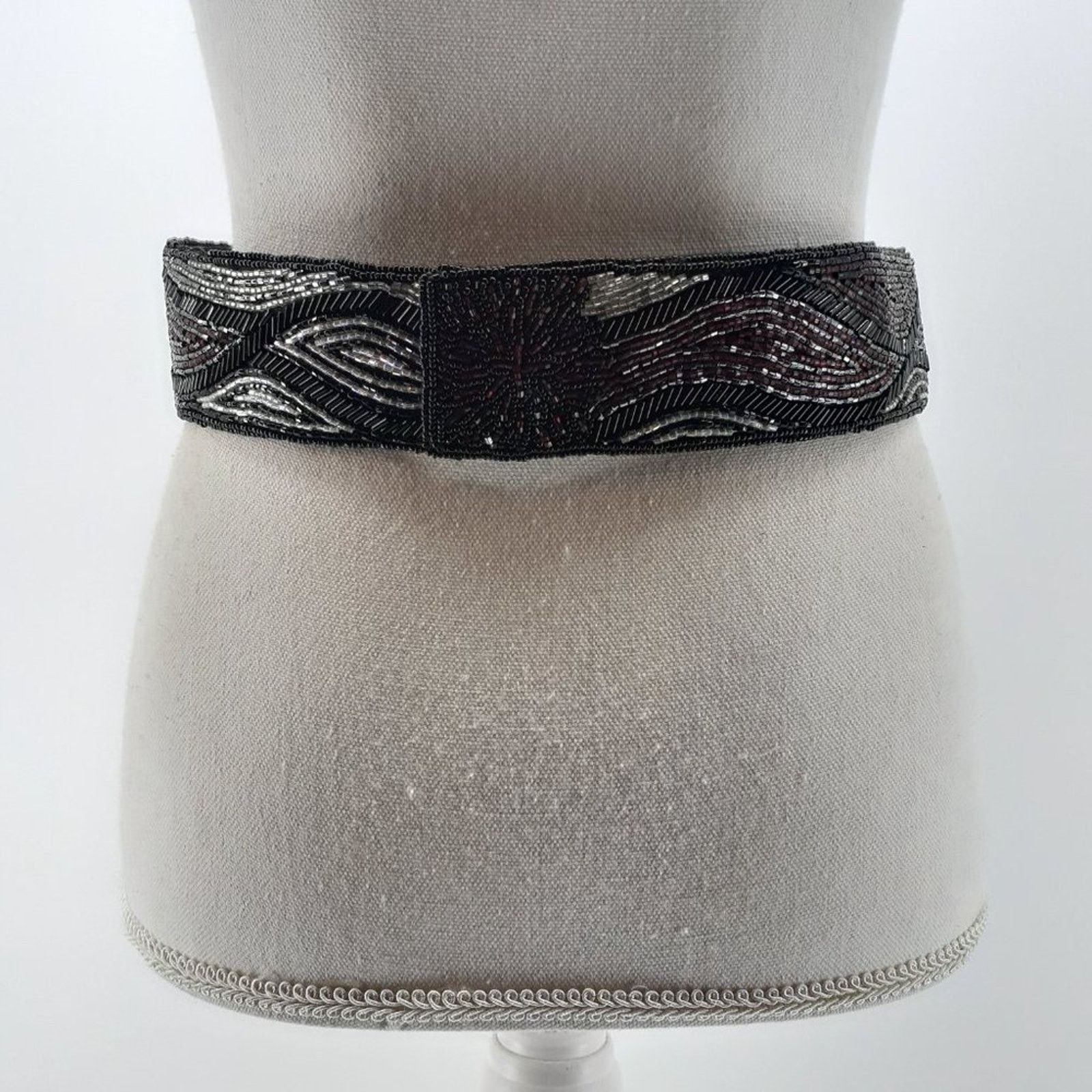 Vintage Vintage Women's Beaded Sequin Belt Sash 80's Cummerbund Glam Size ONE SIZE - 6 Thumbnail