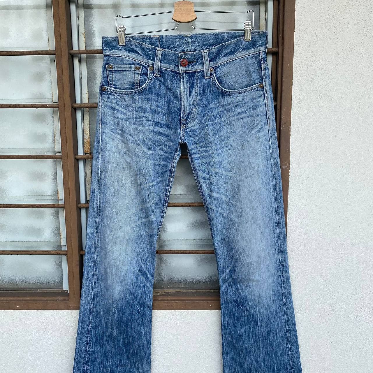 Edwin FLARED VTG EDWIN JAPAN STONEWASH CLAWMARK REDBUTTON BJ07-14 Size US 30 / EU 46 - 3 Thumbnail