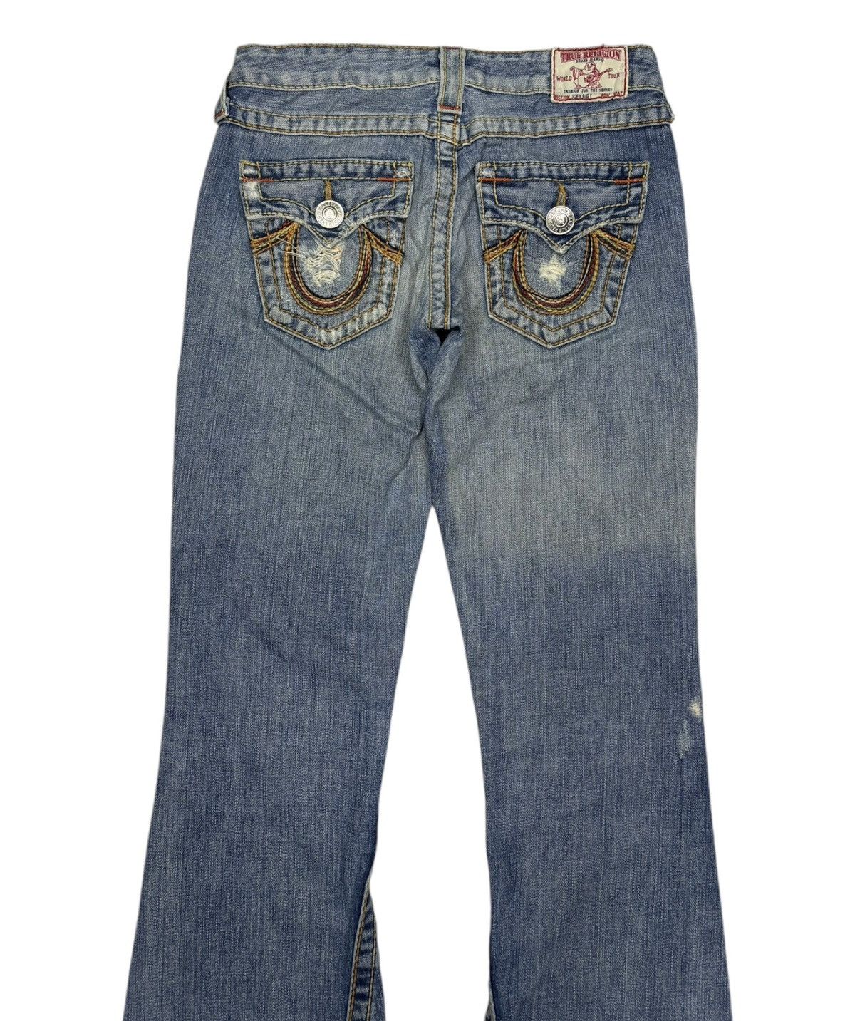True Religion FLARE JEANS TRUE RELIGION DISTRESSED DENIM JEANS Size 27" / US 4 / IT 40 - 7 Thumbnail