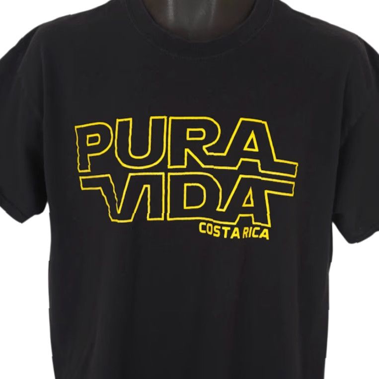 Vintage JB Costa Rica T Shirt Mens Large Black Pura Vida Travel Destination Tee Size US L / EU 52-54 / 3 - 2 Thumbnail