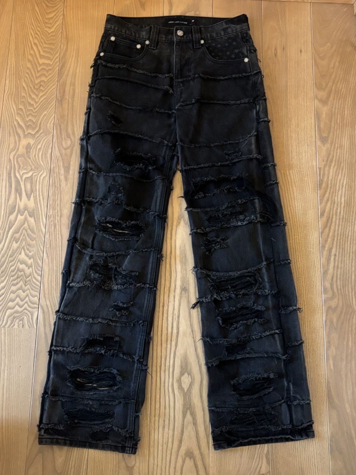 Racer Worldwide Racer Worldwide Washed Ice Patch Jeans | Grailed