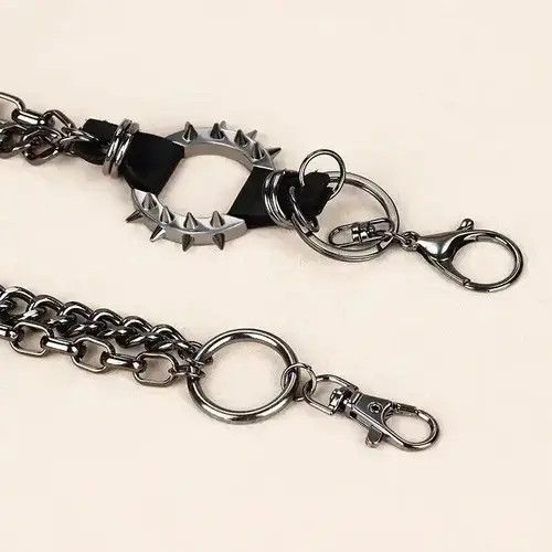 Japanese Brand Gun Balck Color Hip-hop Pants Belt Chains Size ONE SIZE - 2 Thumbnail