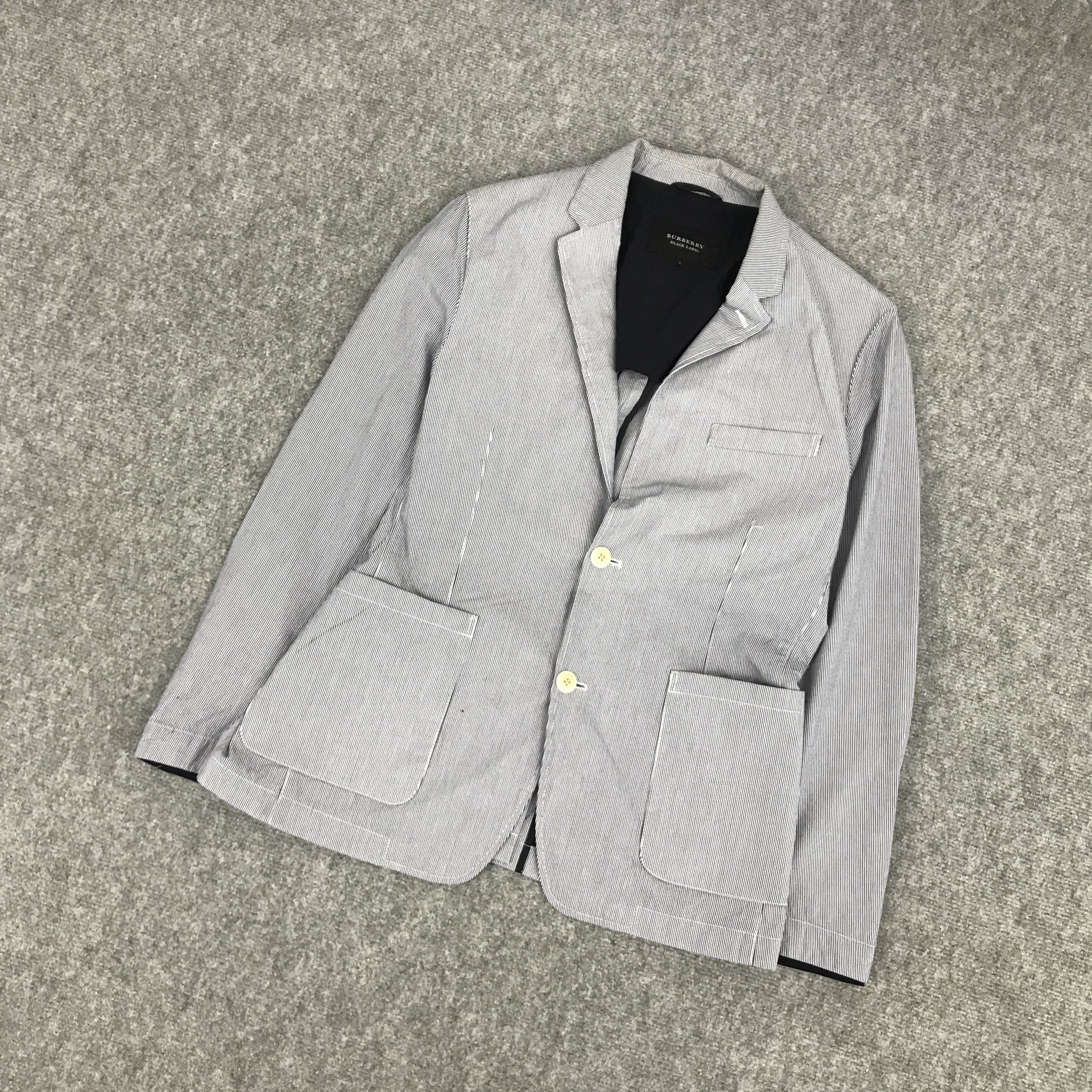 Burberry BURBERRY BLACK LABEL STRIPED COAT BLAZER JACKET Size US L / EU 52-54 / 3 - 4 Thumbnail