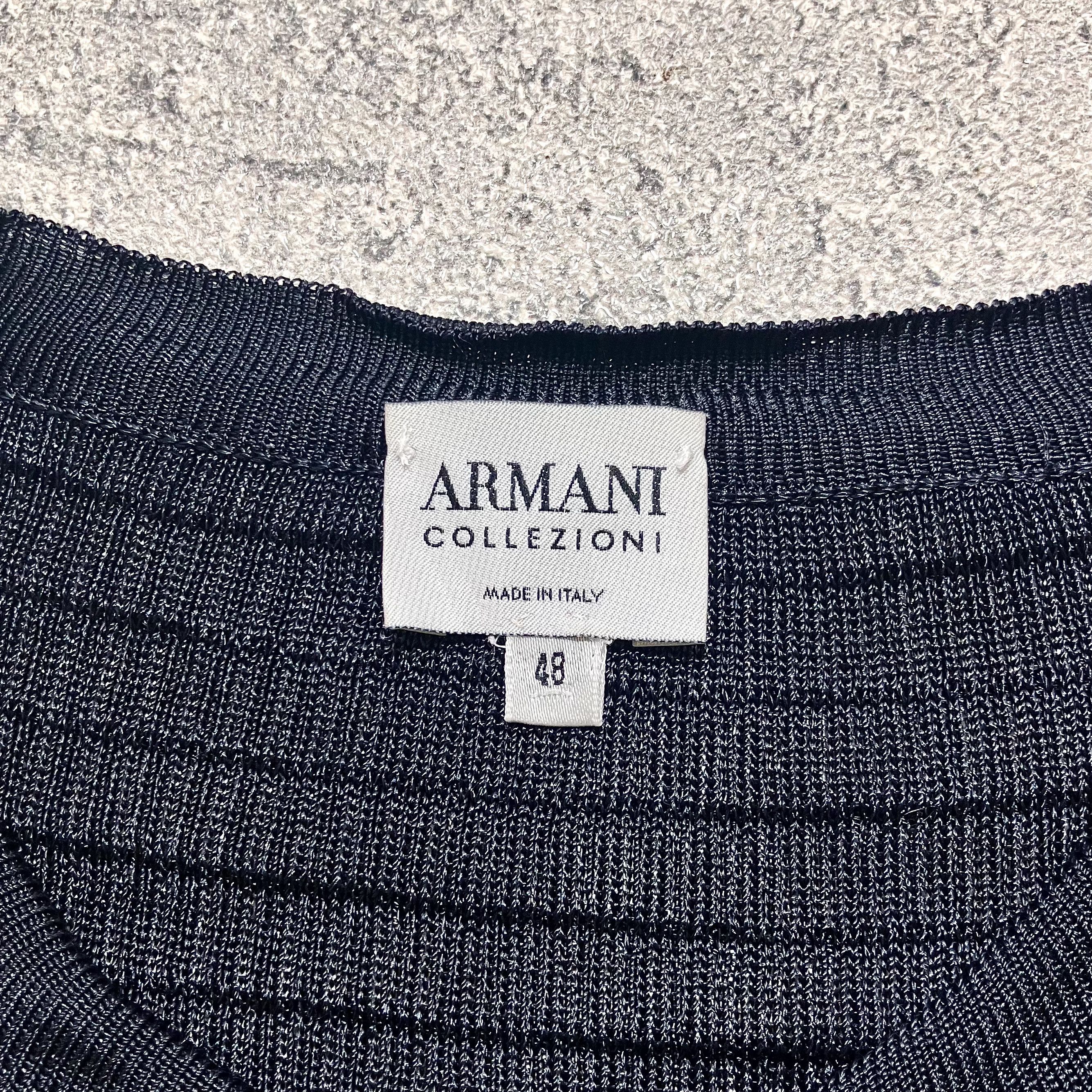 Armani Armani Collezioni navy ribbed knit cardigan Size M / US 6-8 / IT 42-44 - 6 Thumbnail