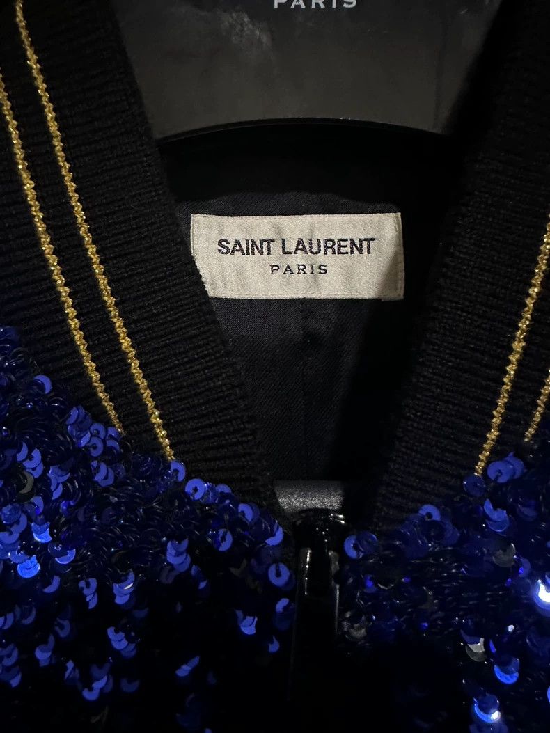 Yves Saint Laurent Saint Laurent Blue and Black Scale Jacket 2502-Nextarrow Size US S / EU 44-46 / 1 - 3 Thumbnail