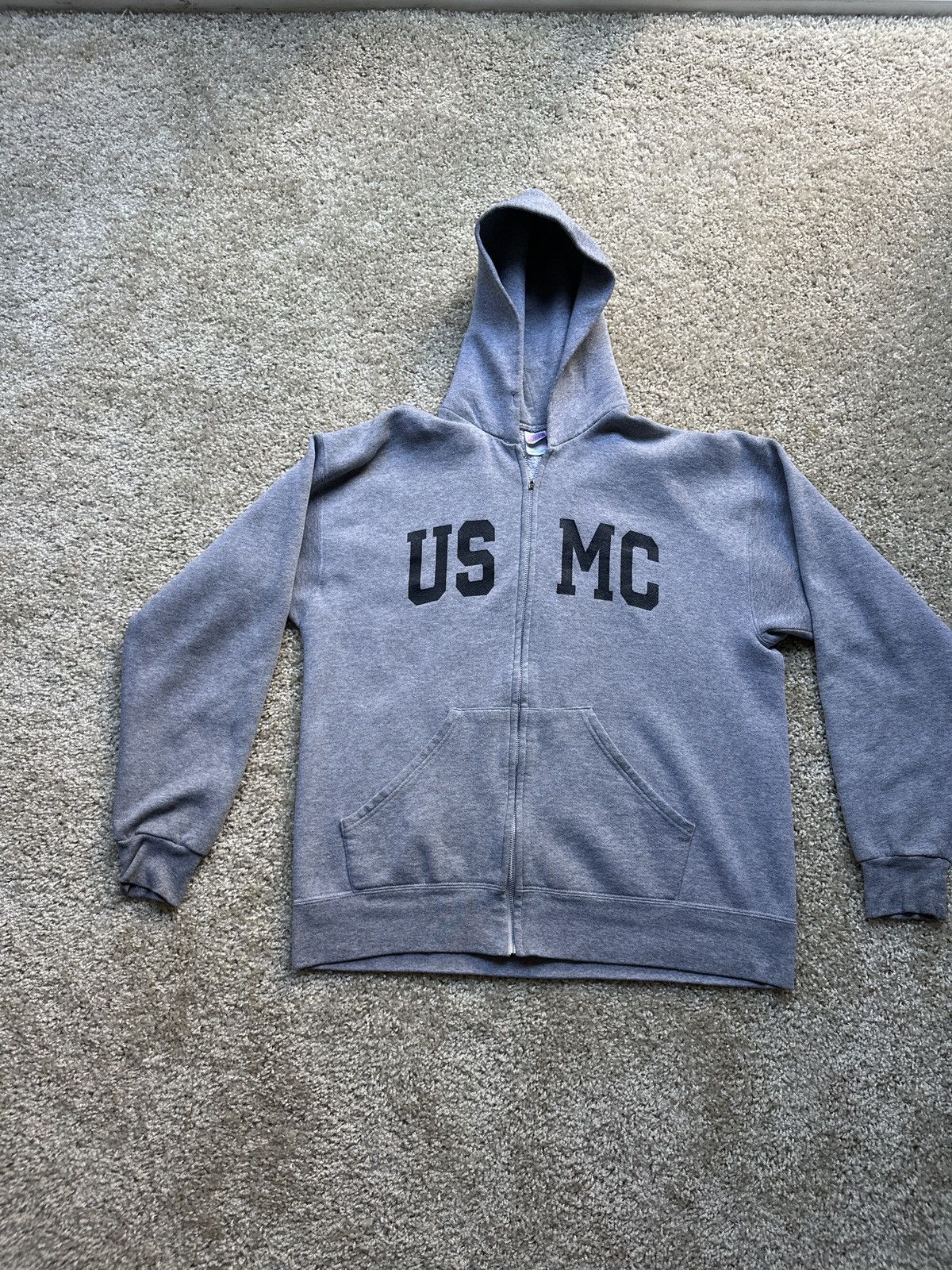 Soffe USMC Grey Zipup Hoodie Size US L / EU 52-54 / 3 - 1 Thumbnail