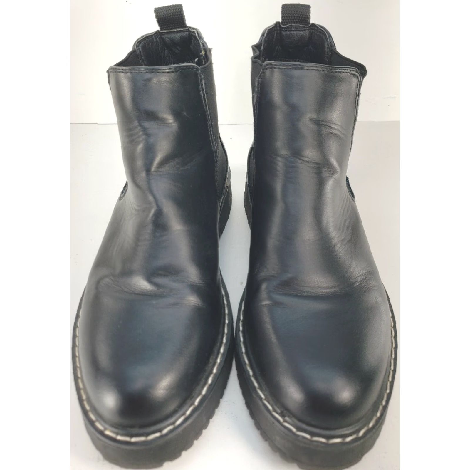 Vintage Madden Girl Women's Kweenn Chelsea Boots Slip On Black Leather 6B Casual Boots Women Mens? Size US 6 / IT 36 - 3 Thumbnail