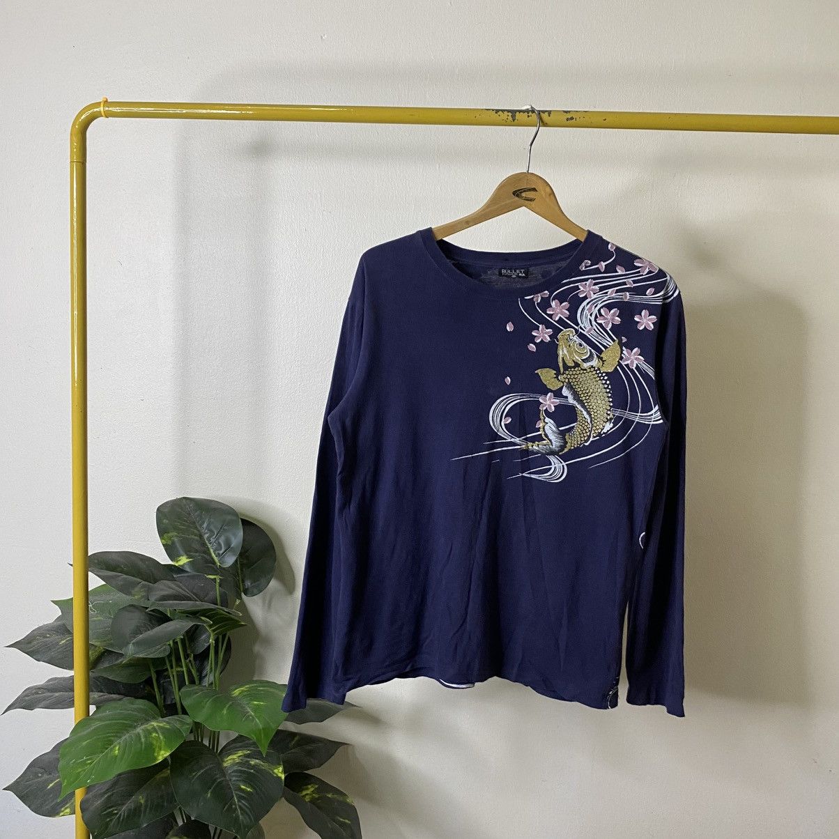 Bullet Noise Koi Fish Sukajan Ed Hardy Karakuri Tamashii Style Ls T Shirt Size US M / EU 48-50 / 2 - 10 Thumbnail