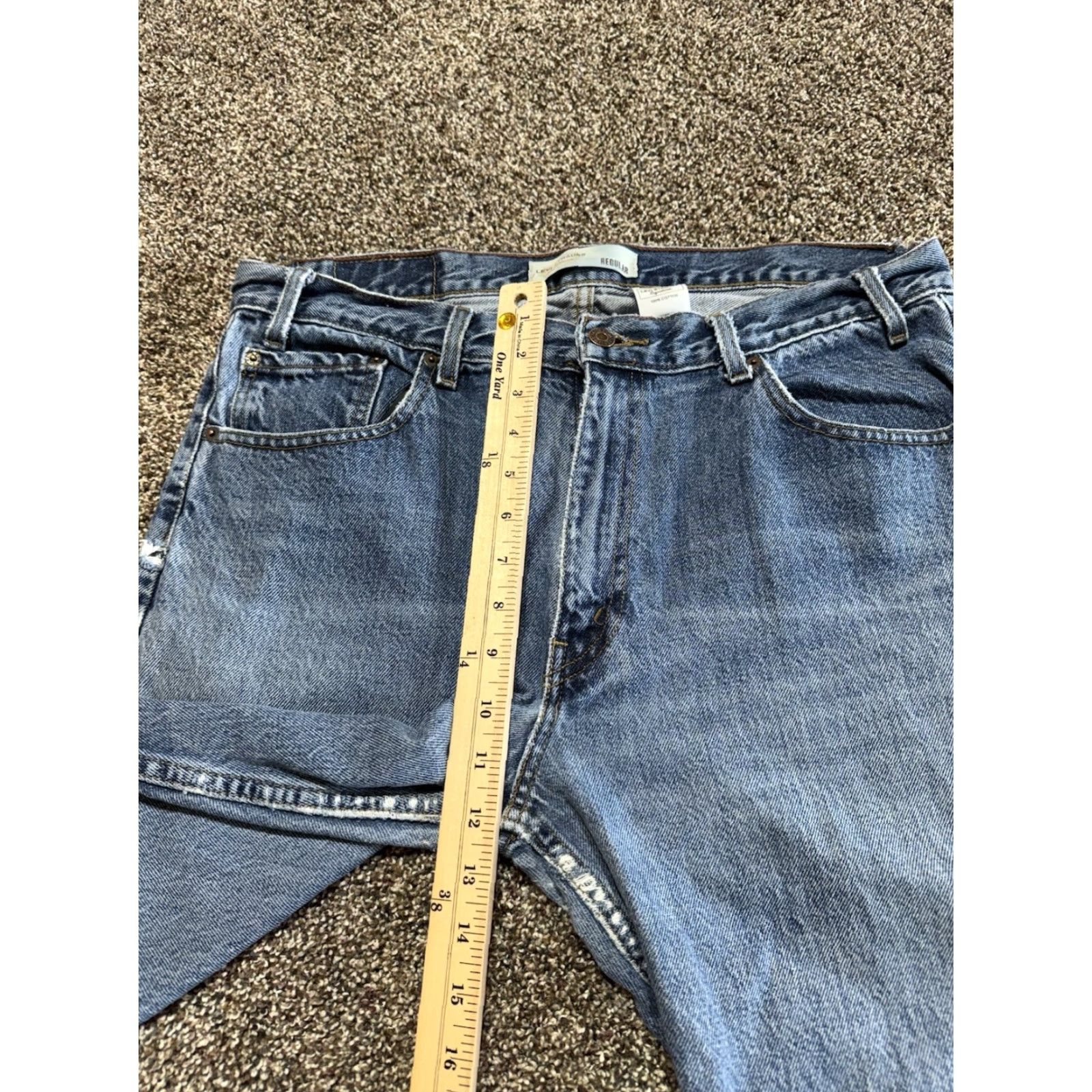 Levi's Levis Jeans Men 36 Blue Denim 36X32 Straight Regular Belt Loop Size US 36 / EU 52 - 6 Thumbnail