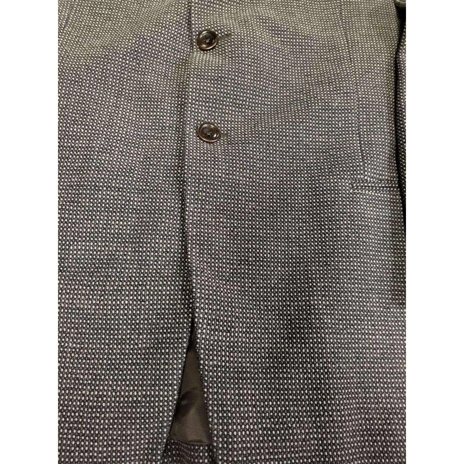 Armani Collezioni Giorgio Armani Collezioni Navy Brown Wool Blazer 54 Size 54R - 3 Thumbnail