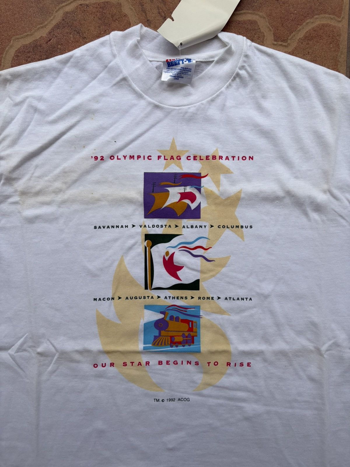 Hanes Deadstock NWT 1998 Atlanta olympics tshirt Size US L / EU 52-54 / 3 - 2 Thumbnail