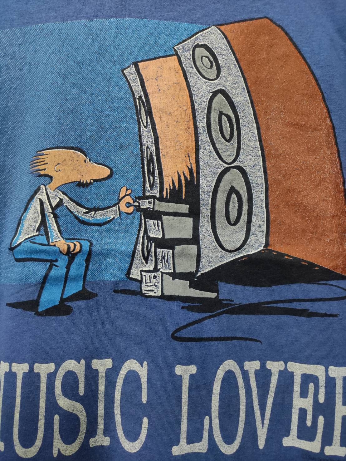 Vintage Vtg 90's The Music Lover Single Stitch Made in USA T-Shirt Size US XL / EU 56 / 4 - 4 Thumbnail