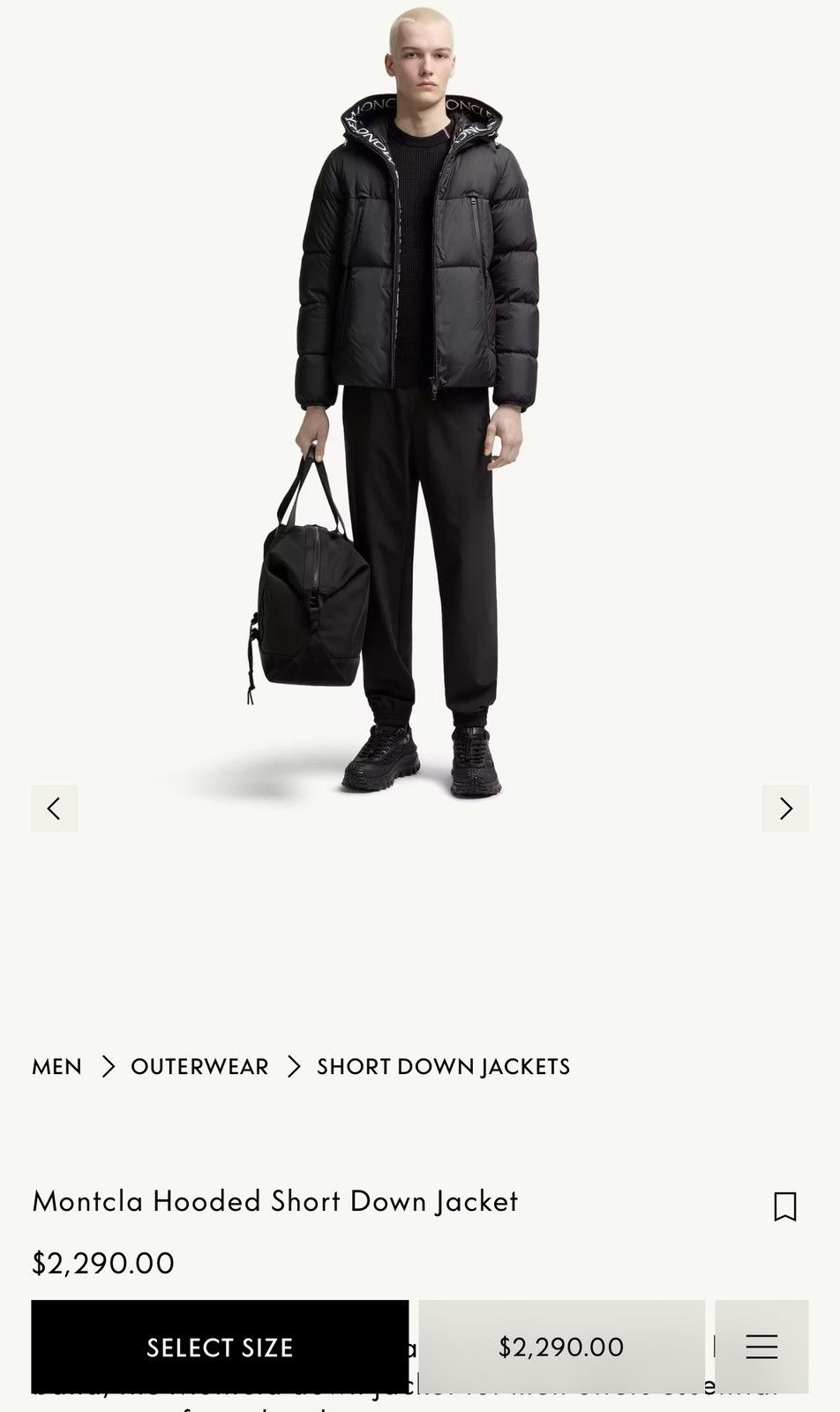 Moncler Montcla Hooded Short Down Jacket Size (1) Small Size US S / EU 44-46 / 1 - 4 Thumbnail