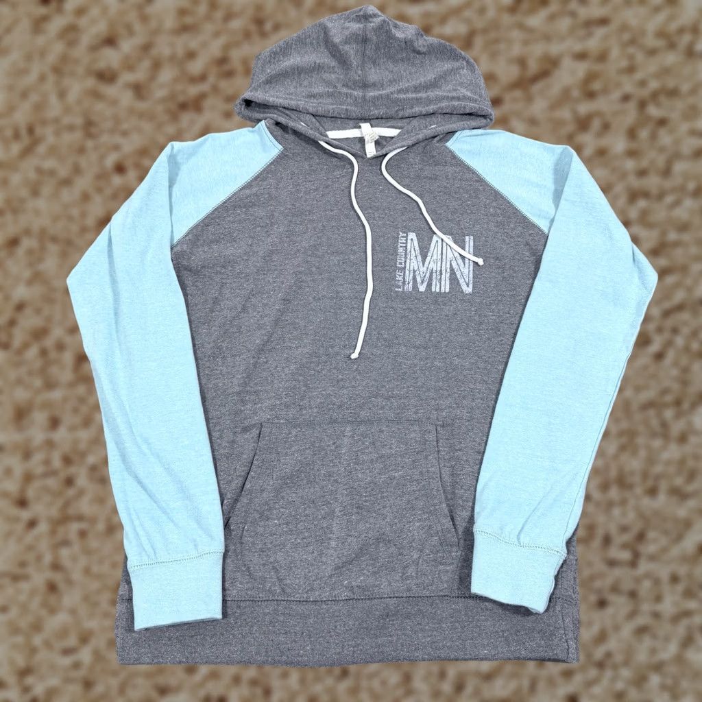 4SDESIGNS Isaac's Designs Lake Country MN Sports Hoodie Mens Size S Gray Multicolors 90s Retro College University City Sport Logo Hooded Graphic Print Pullover" Size US S / EU 44-46 / 1 - 1 Thumbnail