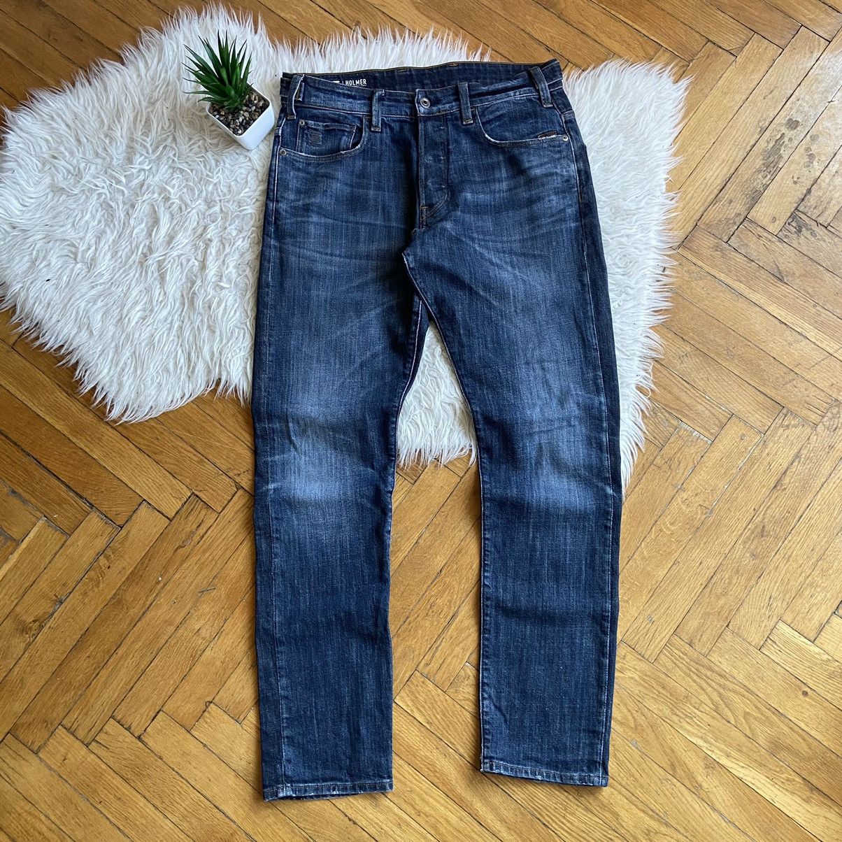 G-Star × Japanese Brand 📌 G Star Raw Holmer Tapered Y2k Denim Jeans Size US 32 / EU 48 - 7 Thumbnail