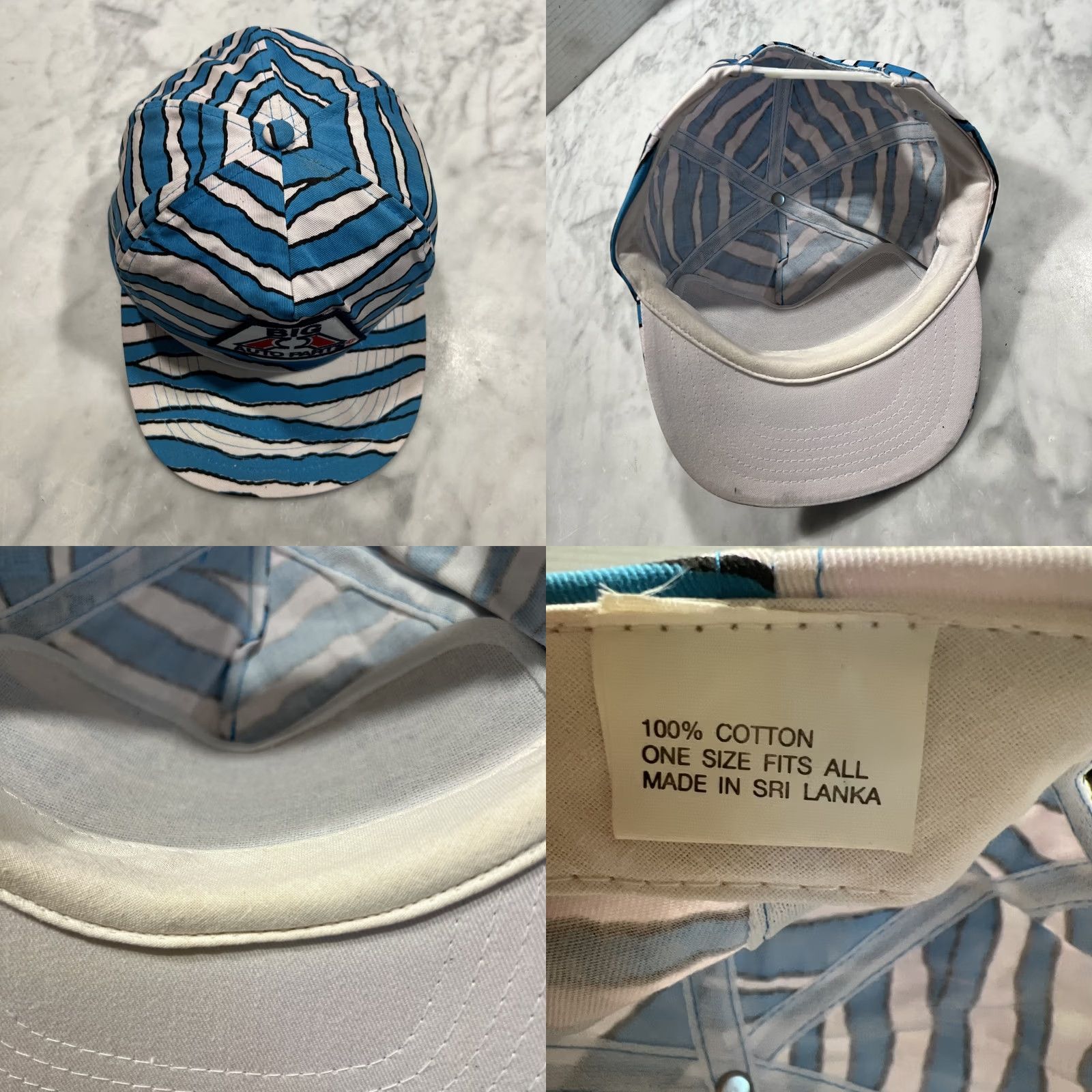 Vintage VINTAGE Big A Auto Parts Hat Cap SnapBack Zebra Stripes Trucker Patch Blue White 1990s Size ONE SIZE - 8 Thumbnail