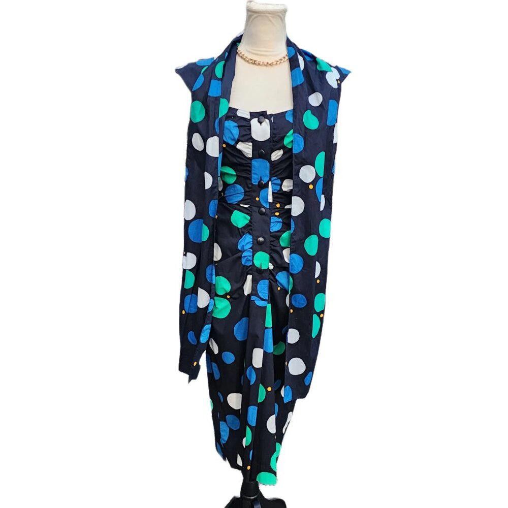 Yves Saint Laurent Yves Saint Laurent. 80s Polka Dot Sheath Dress. Size: 38/4 Size S / US 4 / IT 40 - 8 Thumbnail