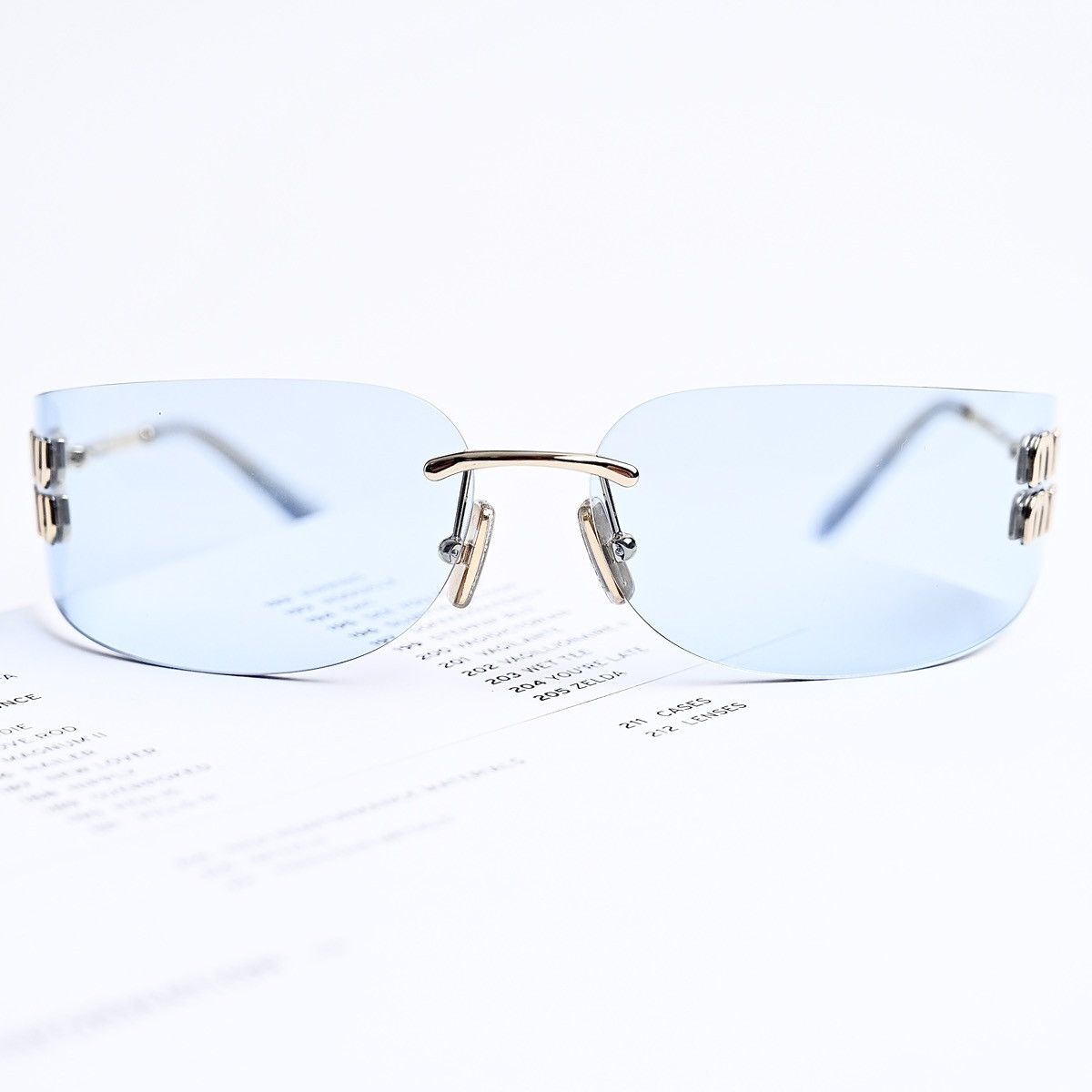 Miu Miu MIU MIU 0MU A51S ZVN10P SUNGLASSES Size ONE SIZE - 8 Thumbnail