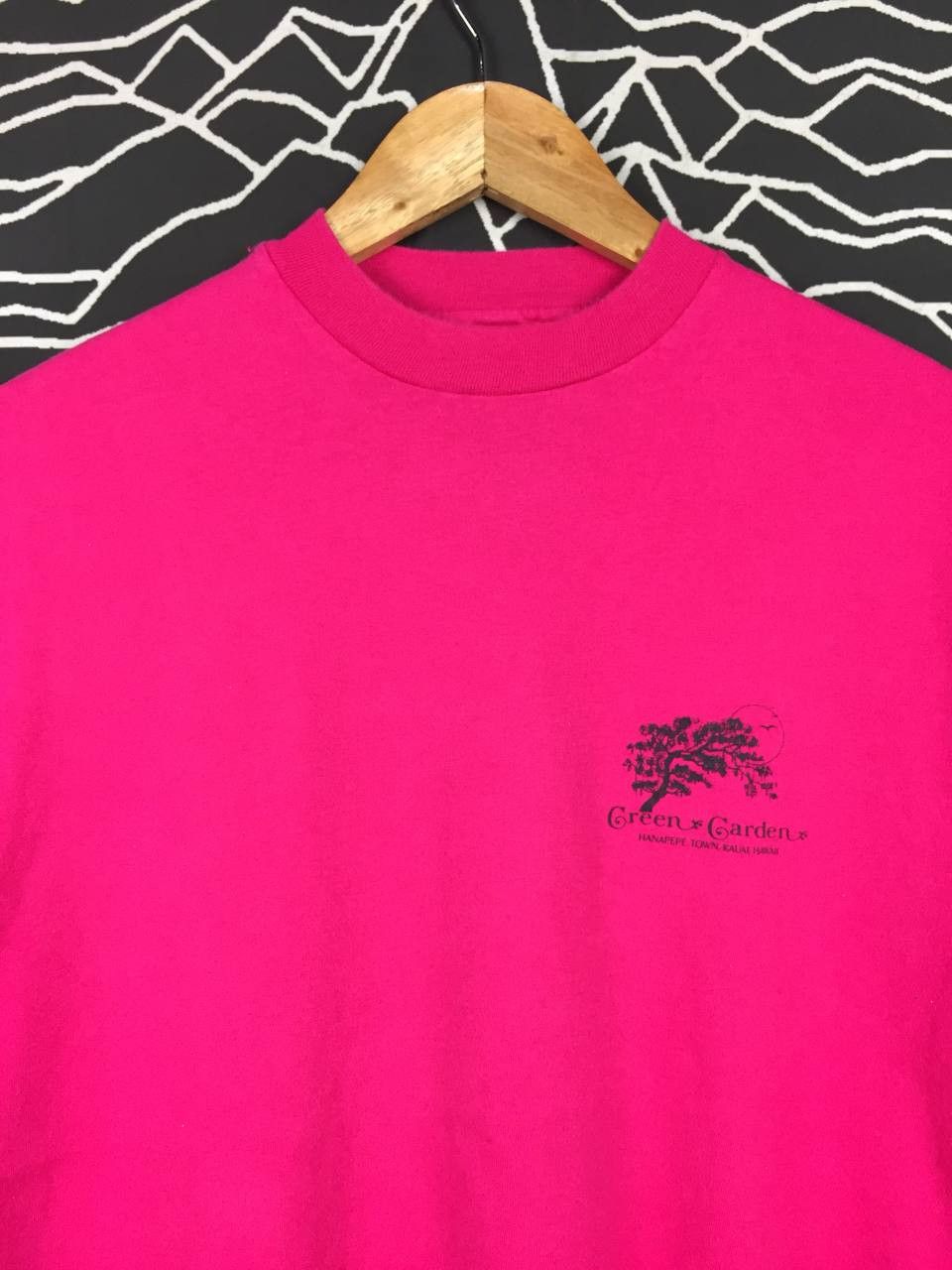 Hanes × Vintage Vtg 90s Green Garden Hanapepe Town Kauai Hawaii Tee Size US L / EU 52-54 / 3 - 7 Thumbnail