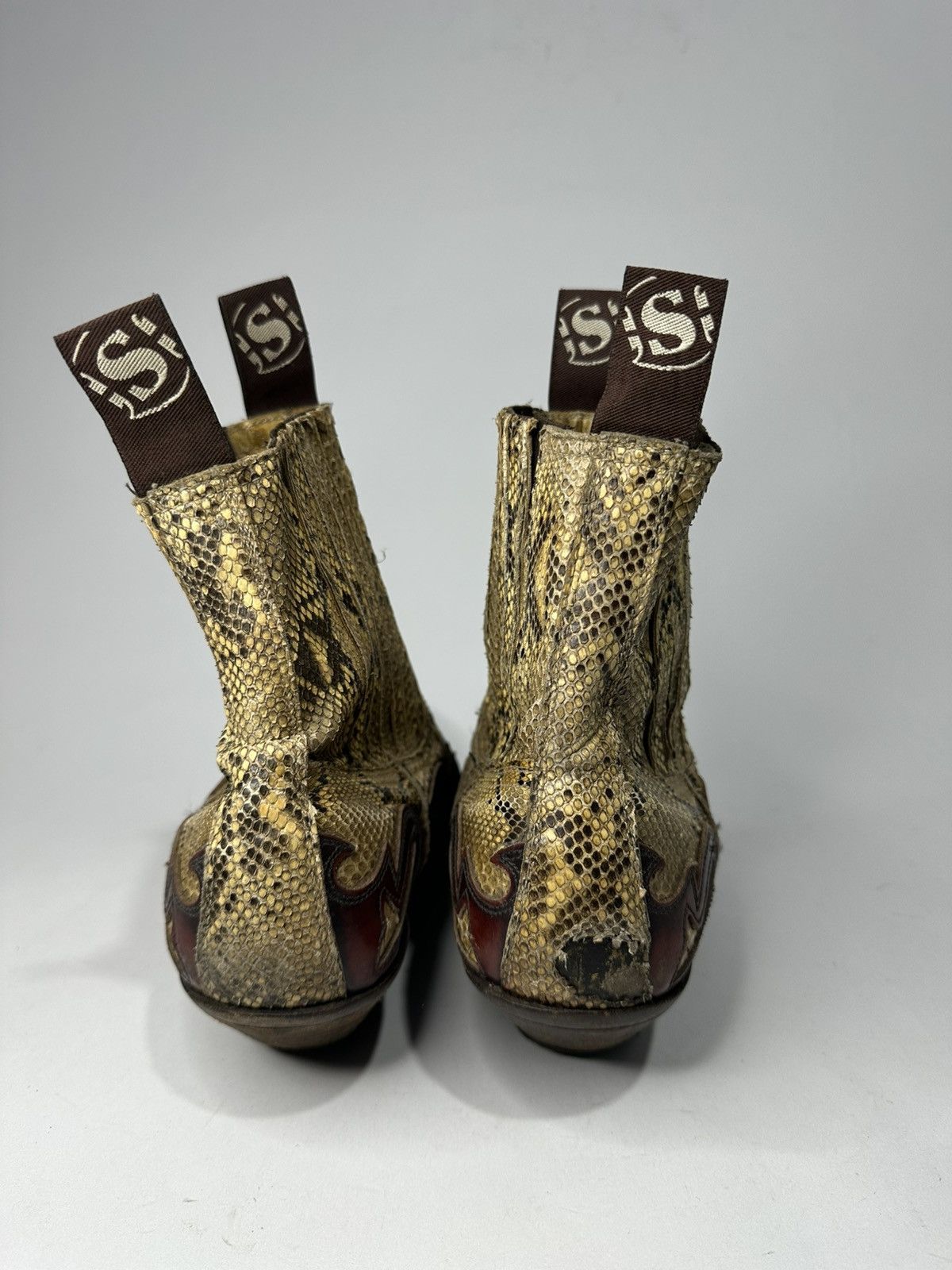 Sendra 4660 Sendra Python Skin Leather Ankle Boots PITON Barr Size US 9 / EU 42 - 7 Thumbnail