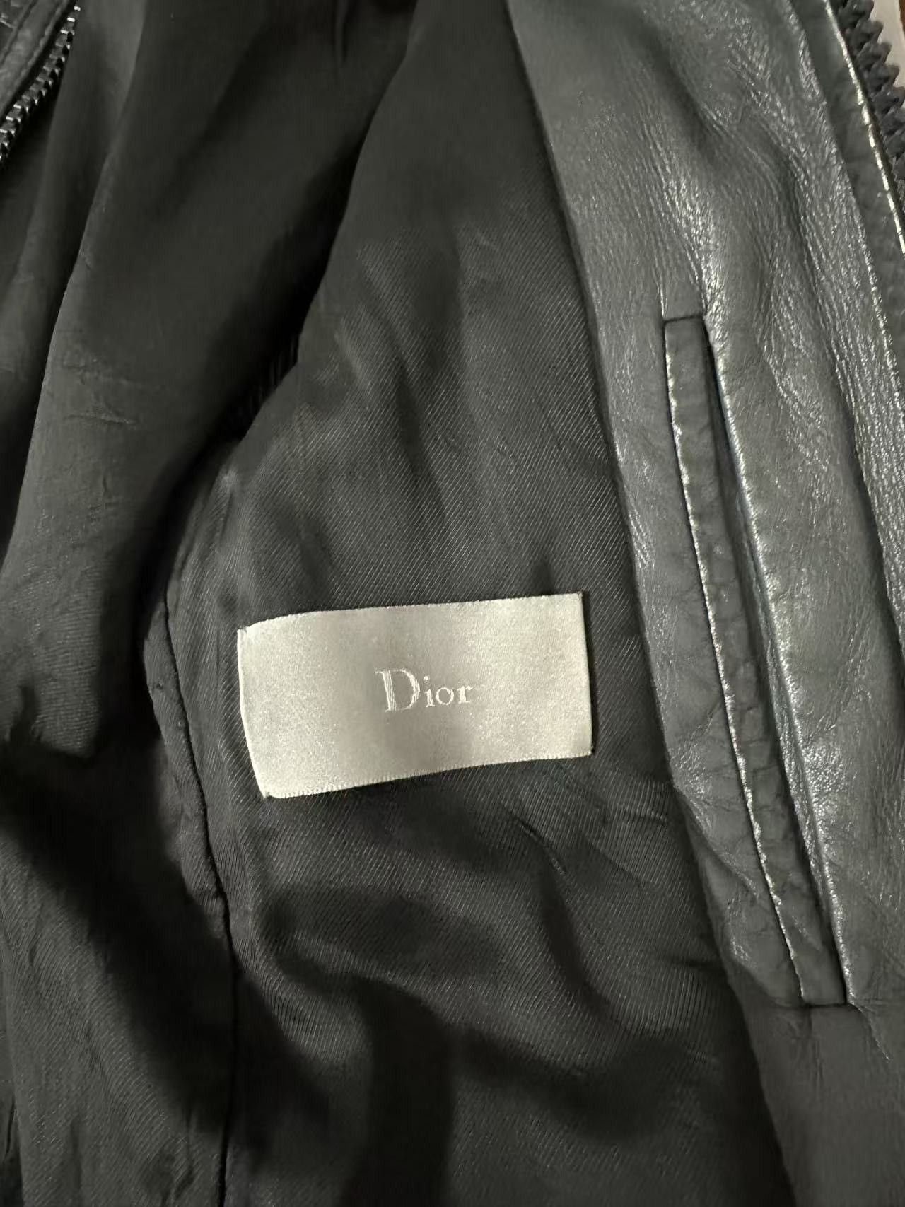Dior Dior homme 1/1 Sample grey A2 leather jacket Size US S / EU 44-46 / 1 - 3 Thumbnail