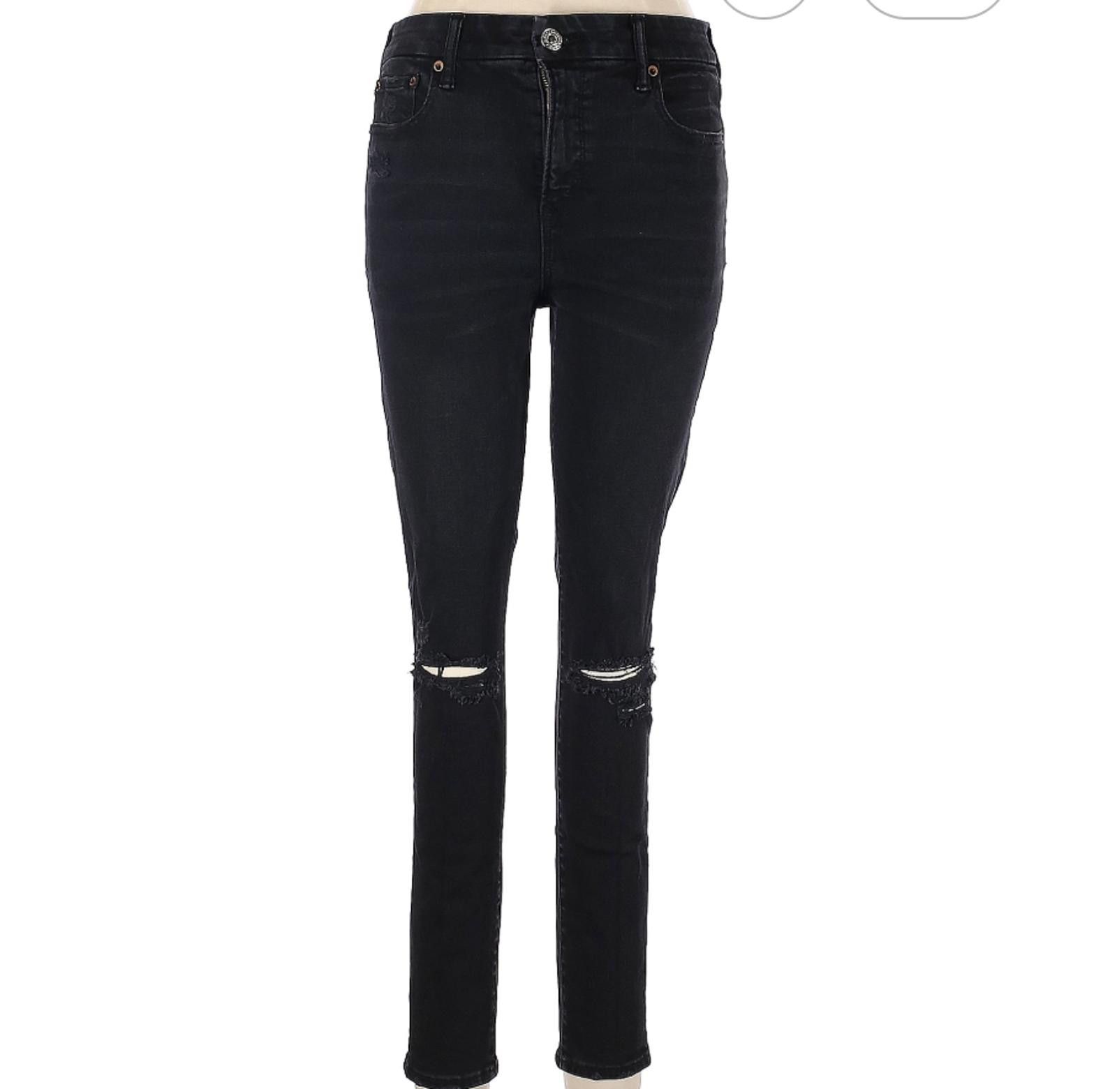 American Eagle Outfitters American Eagle Outfitters Black Skinny Jeggings Size 10 Size 32" / US 10 / IT 46 - 1 Thumbnail