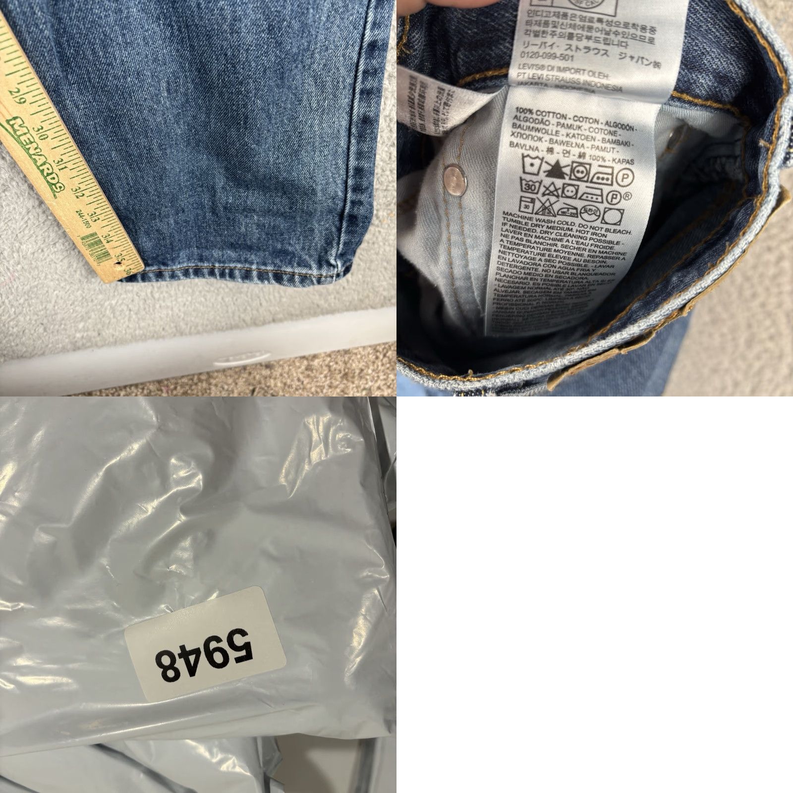 Levi's Levi's 517 Jeans Mens 34x36 Bootcut Denim Cowboy Cotton Blue Regular Inseam 36 Size US 34 / EU 50 - 8 Thumbnail
