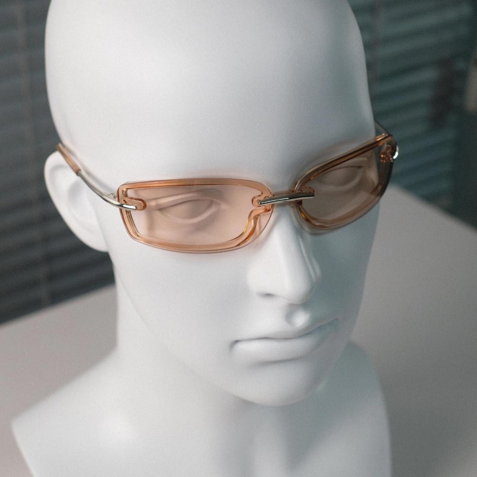 Japanese Brand Vtg Avant Garde Y2K Candy Color Rectangle Sunglasses Unisex Size ONE SIZE - 5 Thumbnail