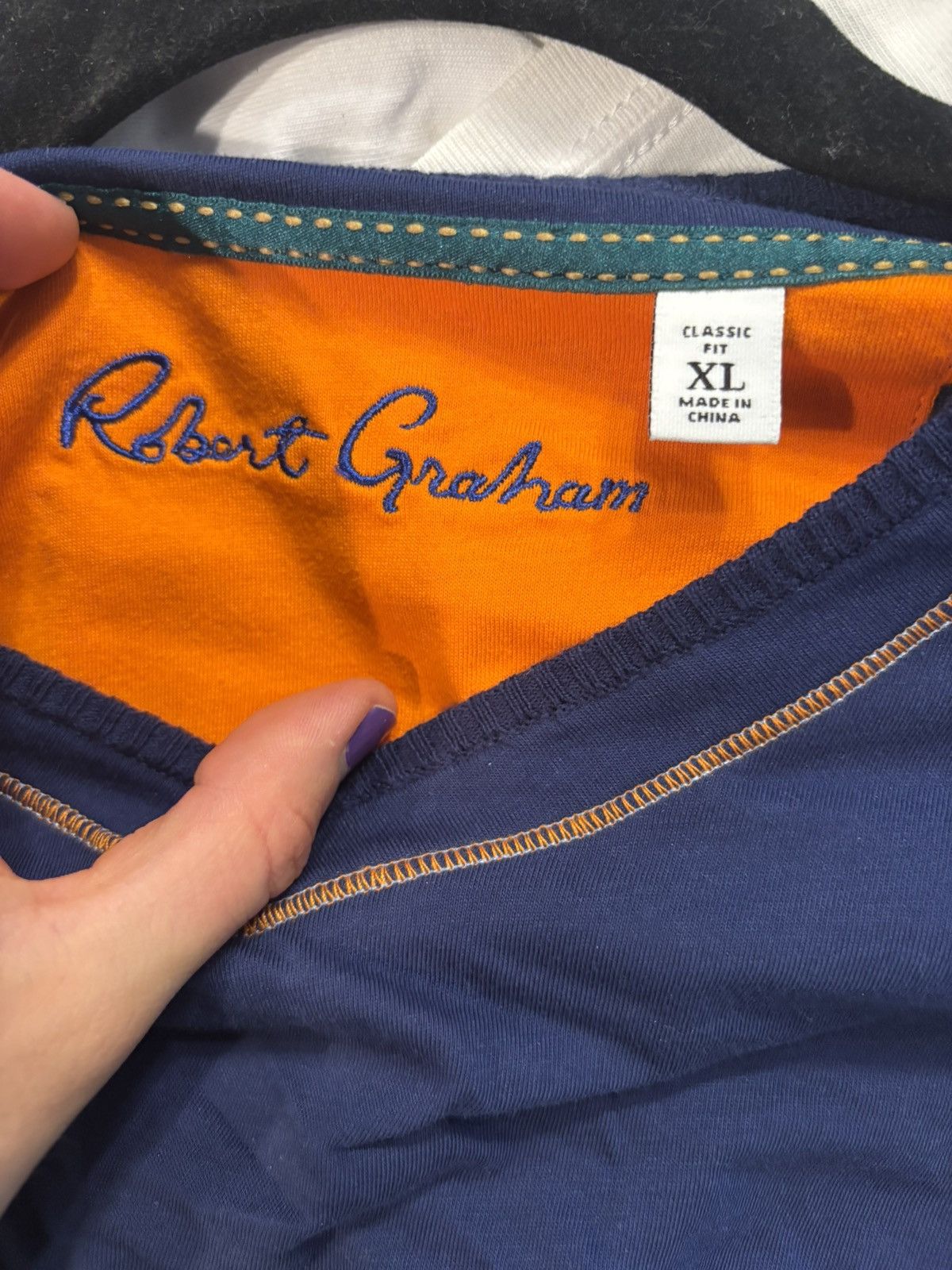 Robert Graham Robert Graham Vintage Blue T-Shirt Size US XL / EU 56 / 4 - 3 Thumbnail