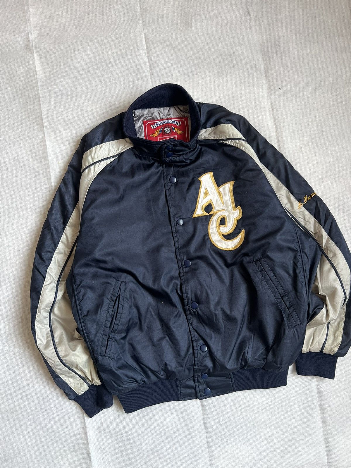 Japanese Brand Rawlings Vintage Baseball Jacket AJC Size US L / EU 52-54 / 3 - 3 Thumbnail