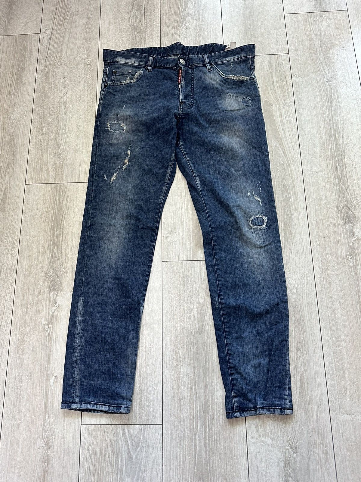 Dsquared2 Dsquared2 Distressed Vintage Denim Jeans Pants (A032) Size US 34 / EU 50 - 1 Thumbnail