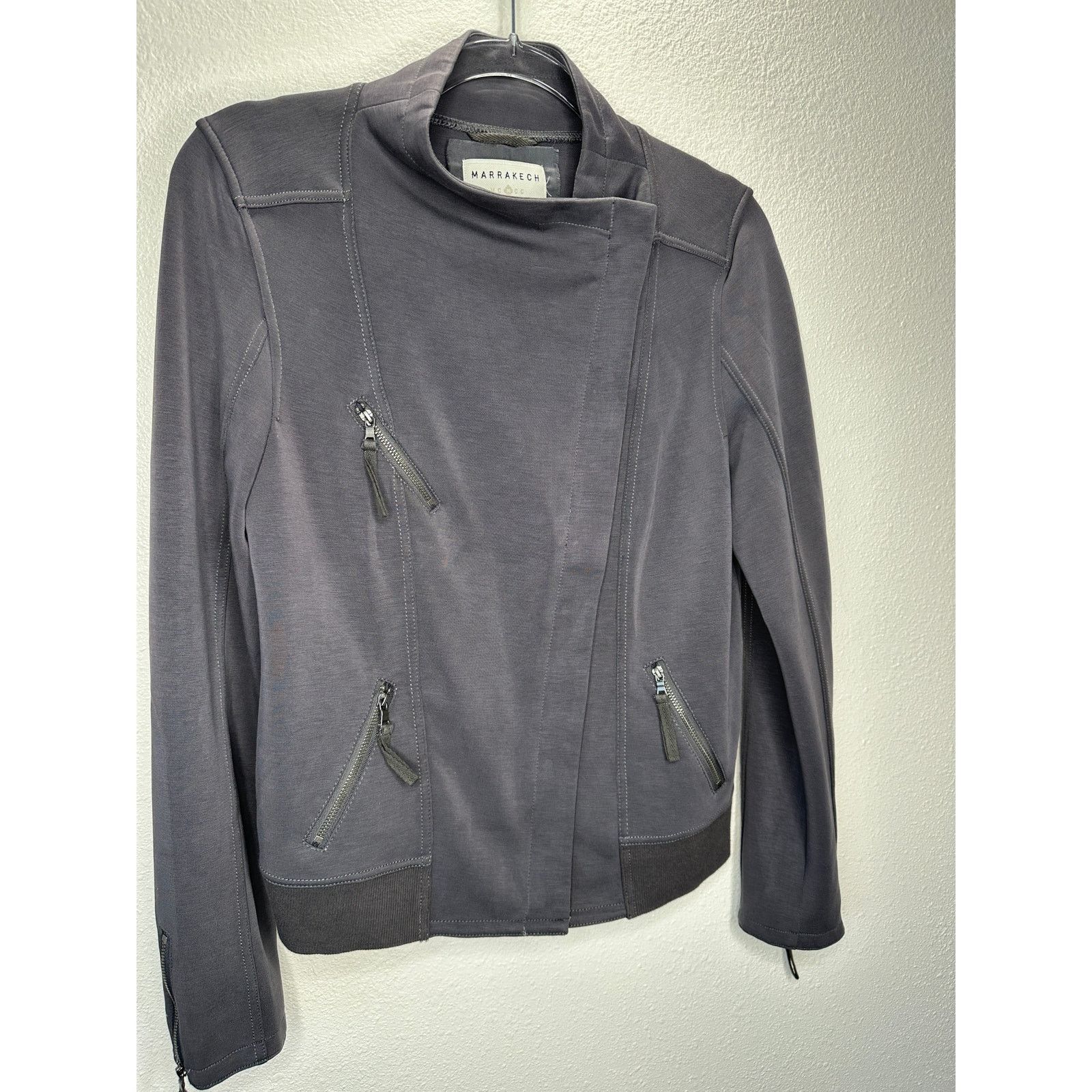 Other Marrakech Utility Moto Jacket Gunmetal Gray Stretch Zip XS Size XS / US 0-2 / IT 36-38 - 3 Thumbnail
