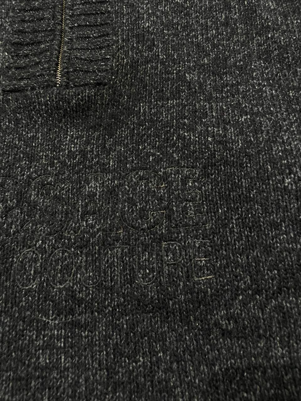 Versace Jeans Couture Versace Jeans Couture Knit Sweater 1/4 Zip Wool Big Logo Size US XXL / EU 58 / 5 - 7 Thumbnail