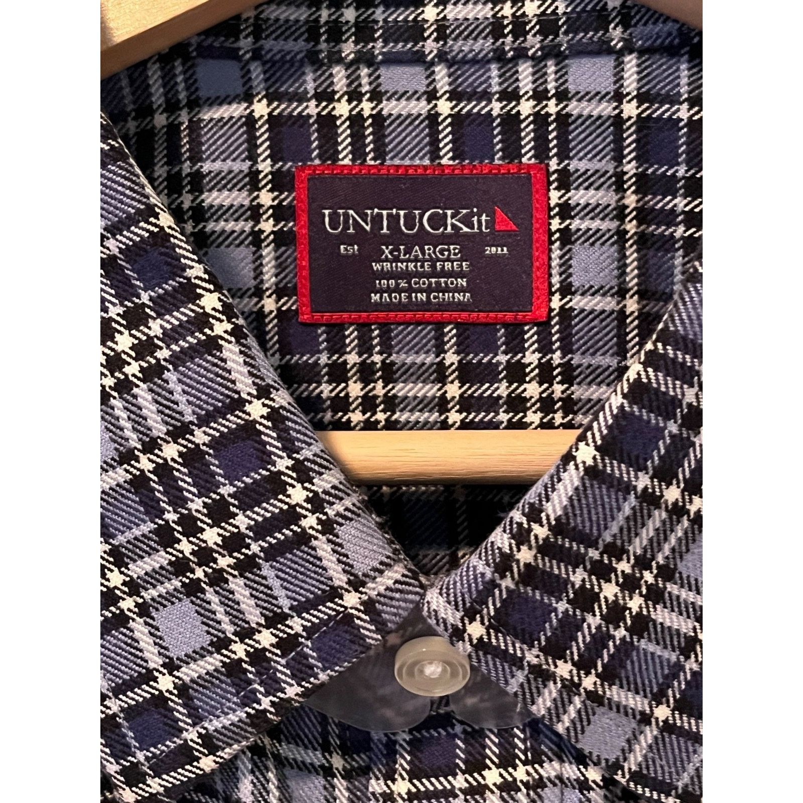 UNTUCKit UNTUCKit Pio Cesare Flannel Plaid Shirt XL L/S Button Size US XL / EU 56 / 4 - 4 Thumbnail