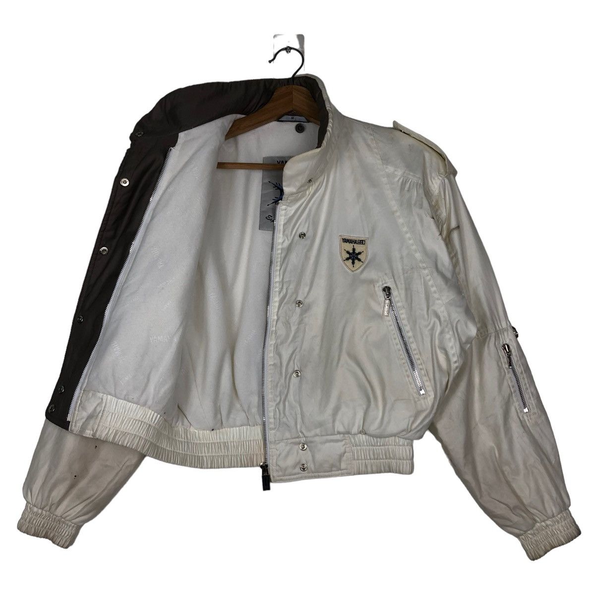 Japanese Brand 🔥Vintage Cropped Bomber Ski Jacket Racing Yamaha Japan Size US M / EU 48-50 / 2 - 10 Thumbnail
