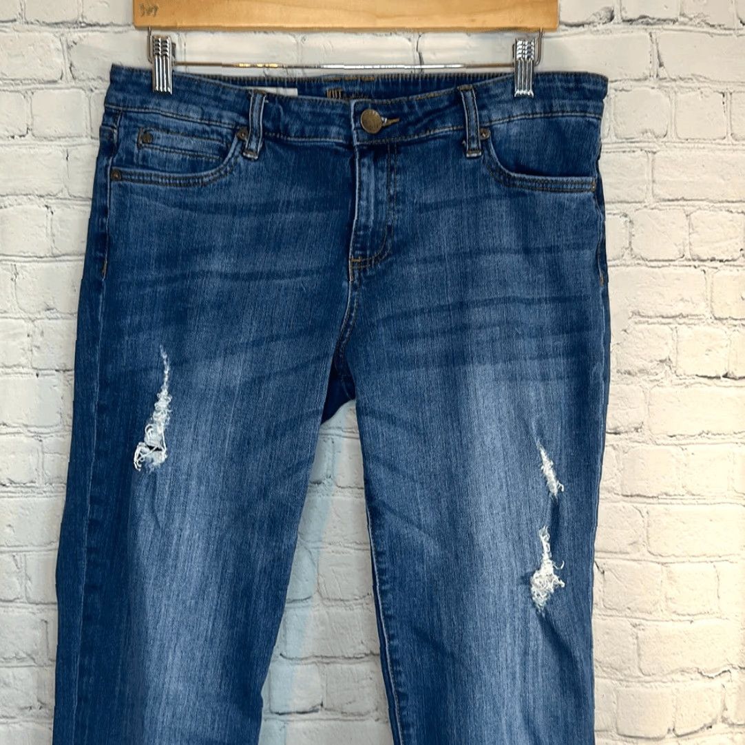 Vintage KUT from the Kloth Catherine Boyfriend Jeans size 12 Womens Blue Flared Size 34" / US 12 / IT 48 - 6 Thumbnail