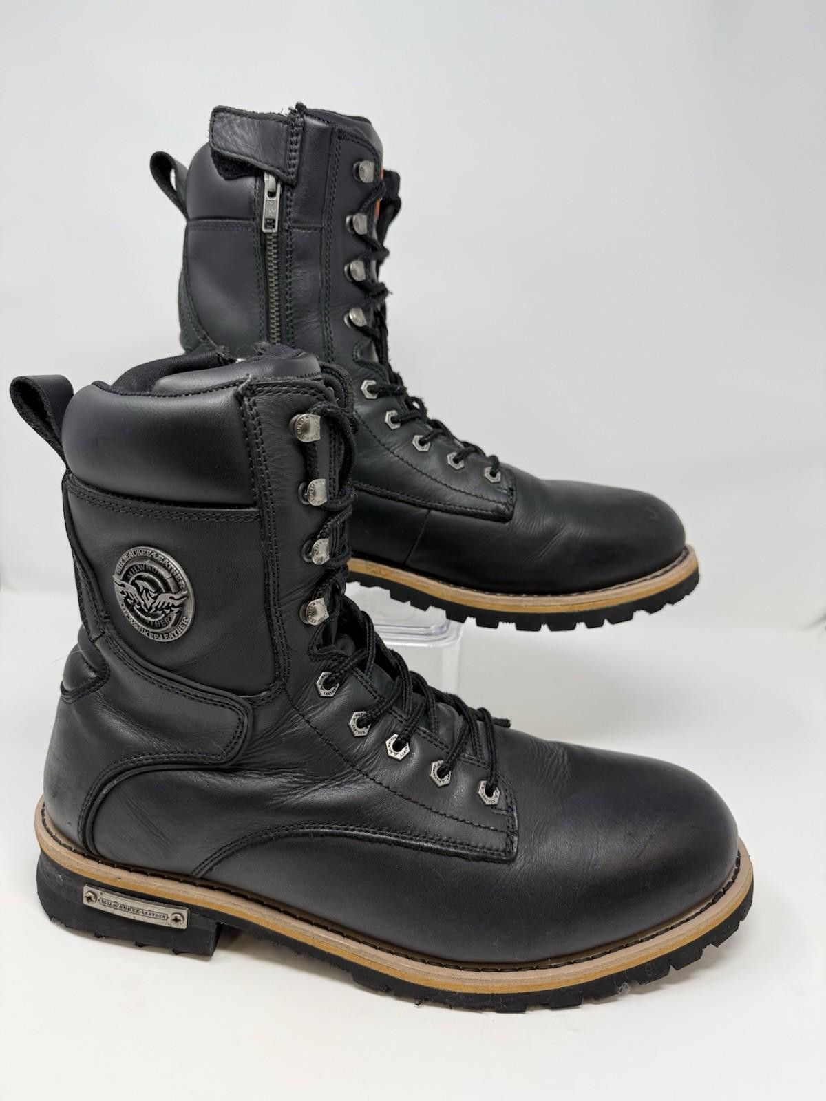 Other Milwaukee Leather Motorcycle Boots Size 13 Black Leather Size ONE SIZE - 1 Thumbnail