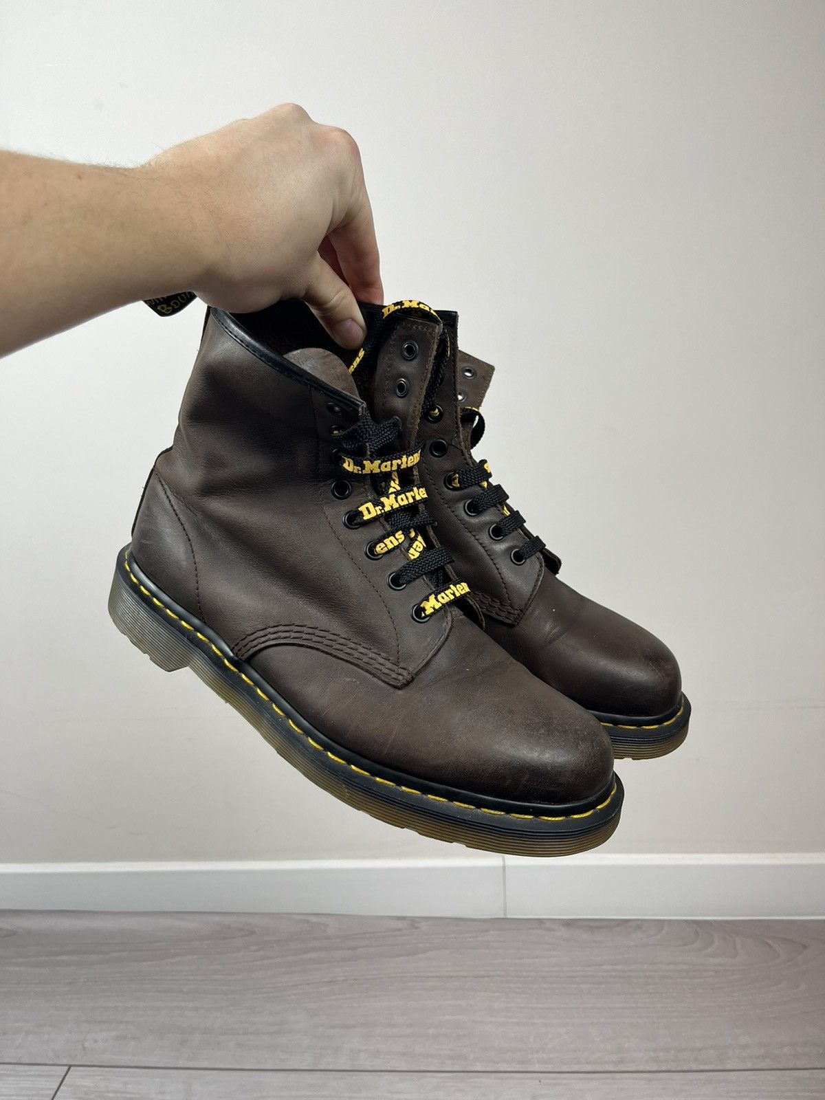 Dr. Martens Dr.Martens Brown Leather Hi Top Boots 10 US Size US 10 / EU 43 - 1 Thumbnail