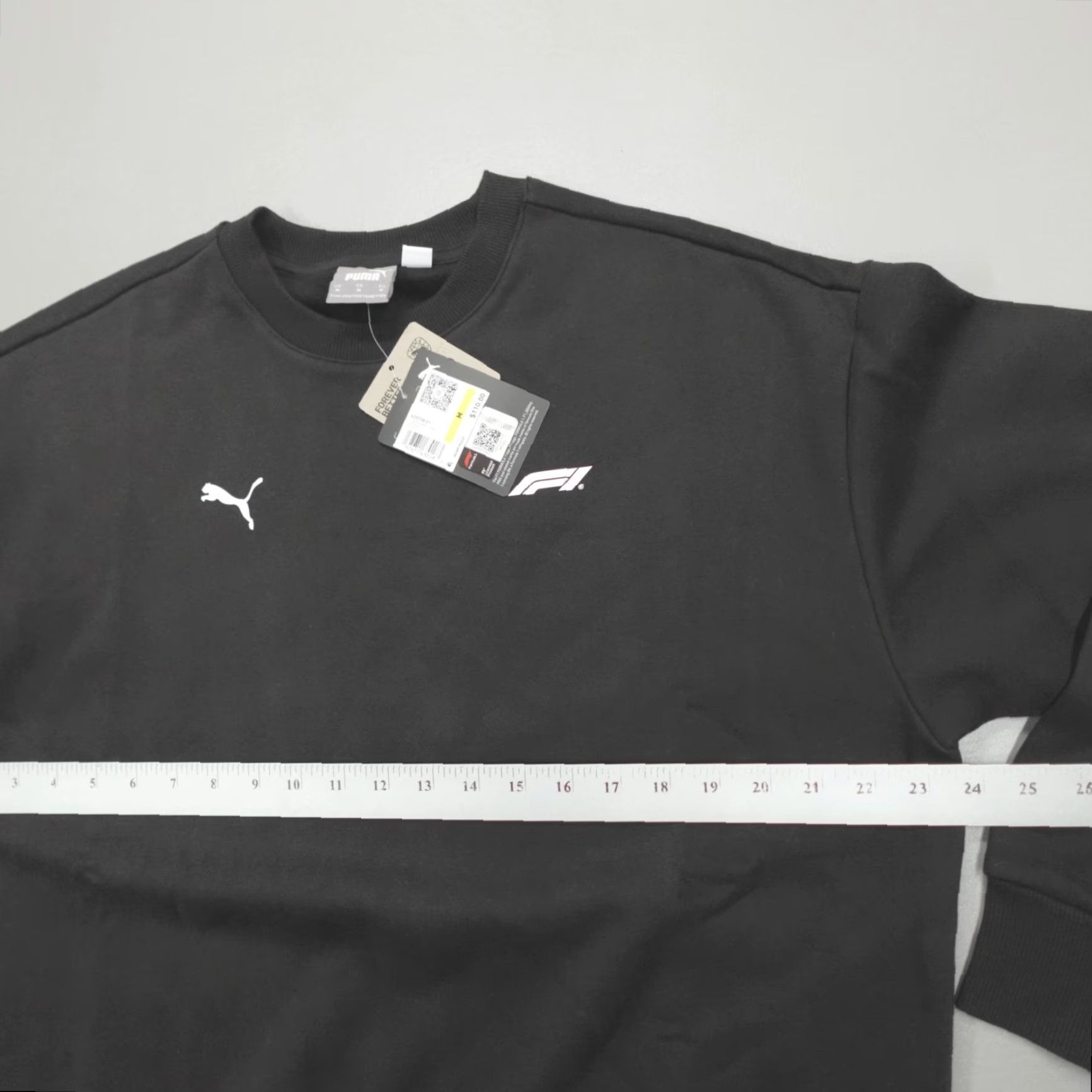 Puma PUMA Sweatshirt Crewneck Pullover Graphic Print F1 Neon Energy Men's M Black Shirts Size US M / EU 48-50 / 2 - 5 Thumbnail